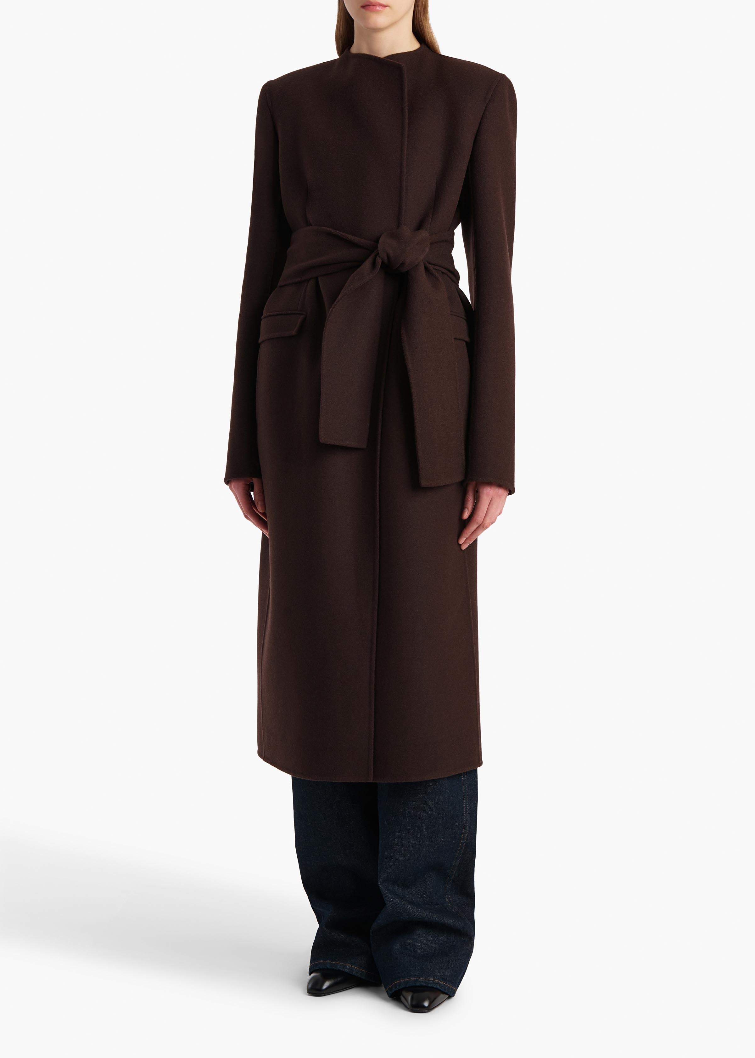 Jelson Coat in Dark Brown