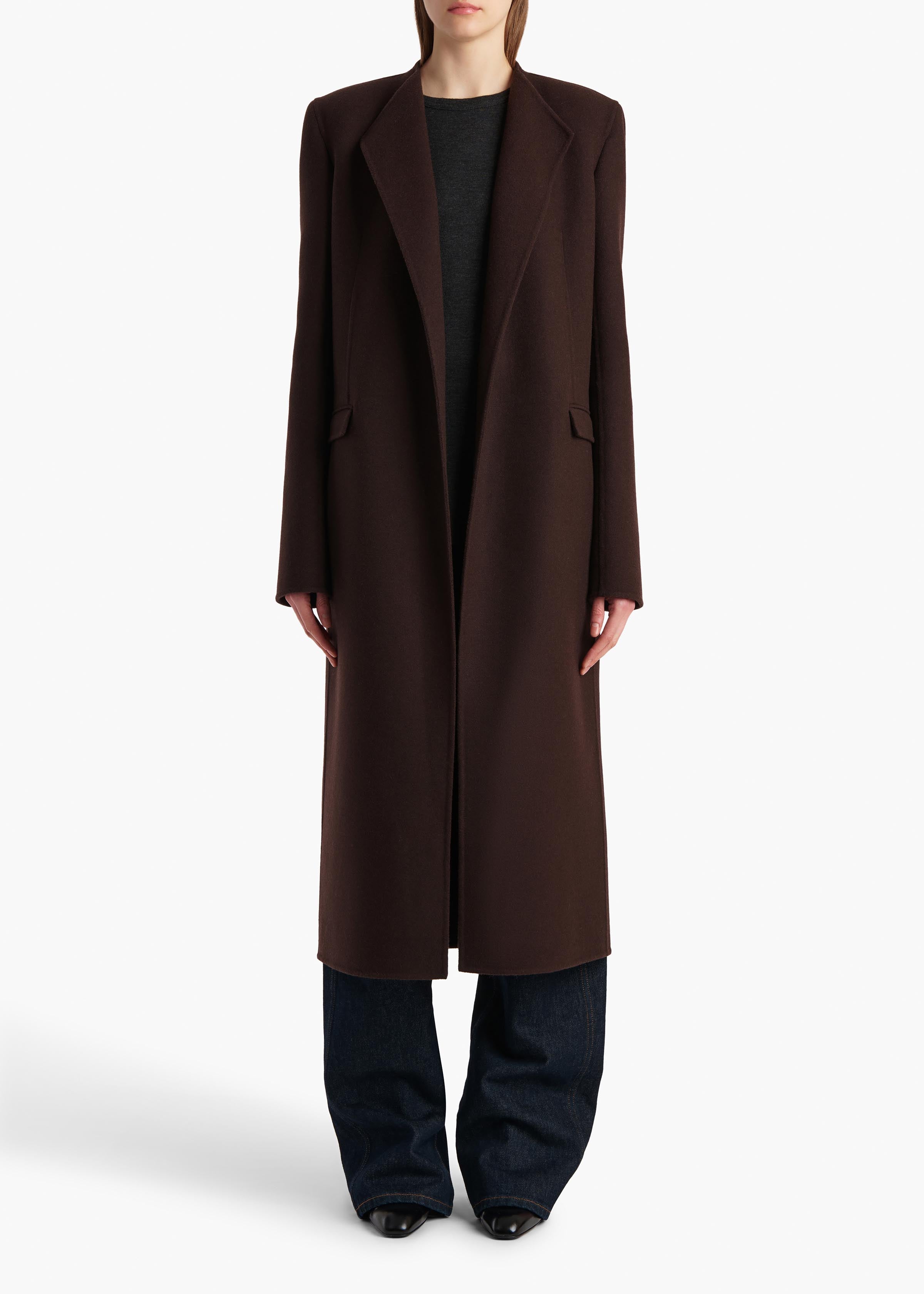Jelson Coat in Dark Brown