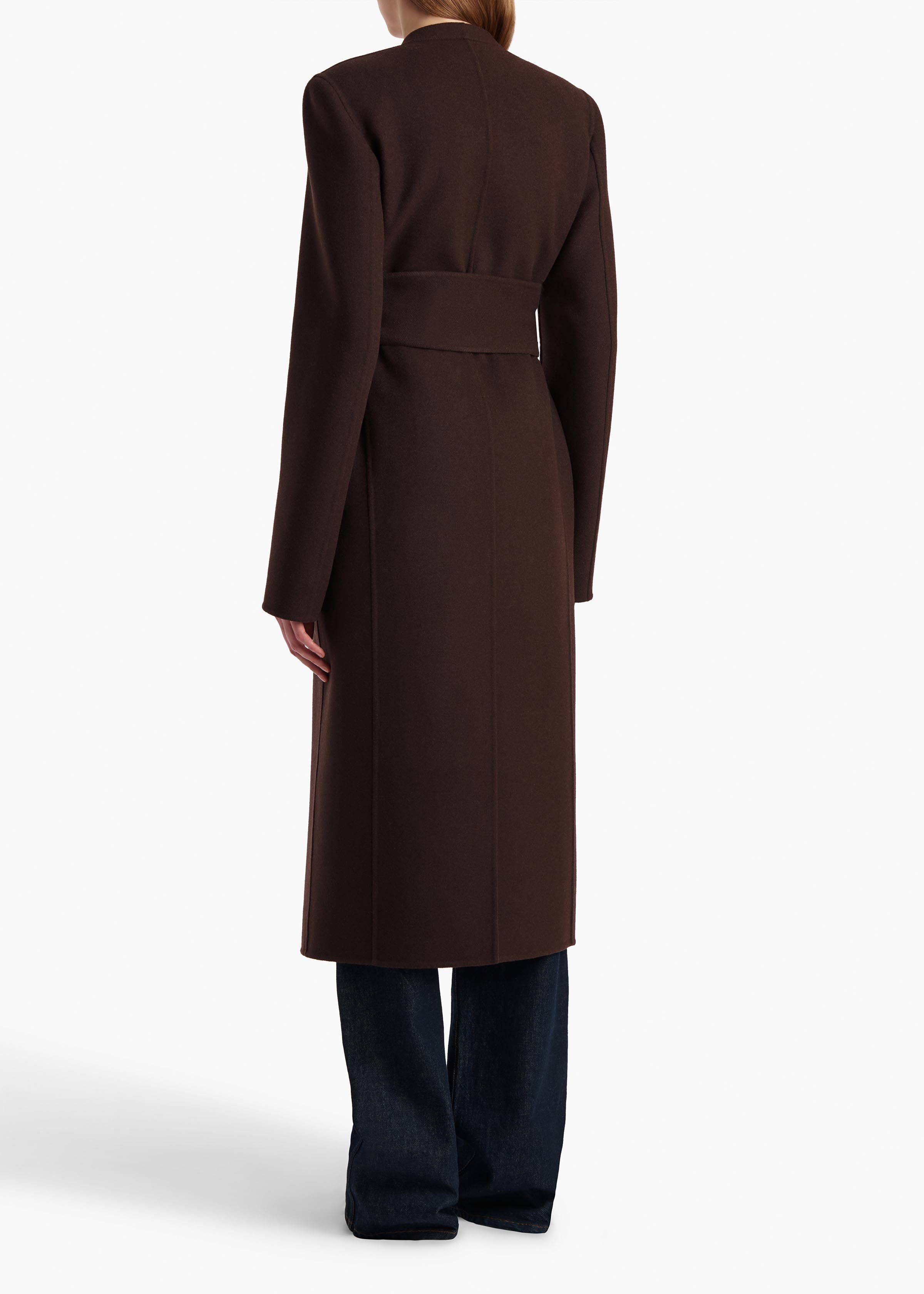 Jelson Coat in Dark Brown