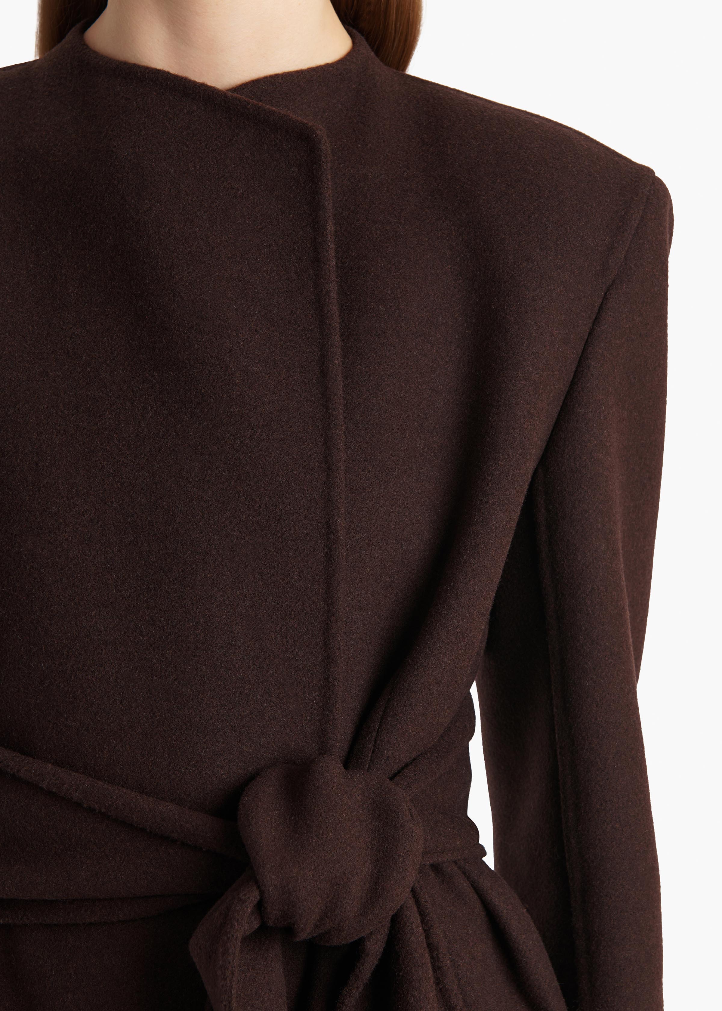 Jelson Coat in Dark Brown