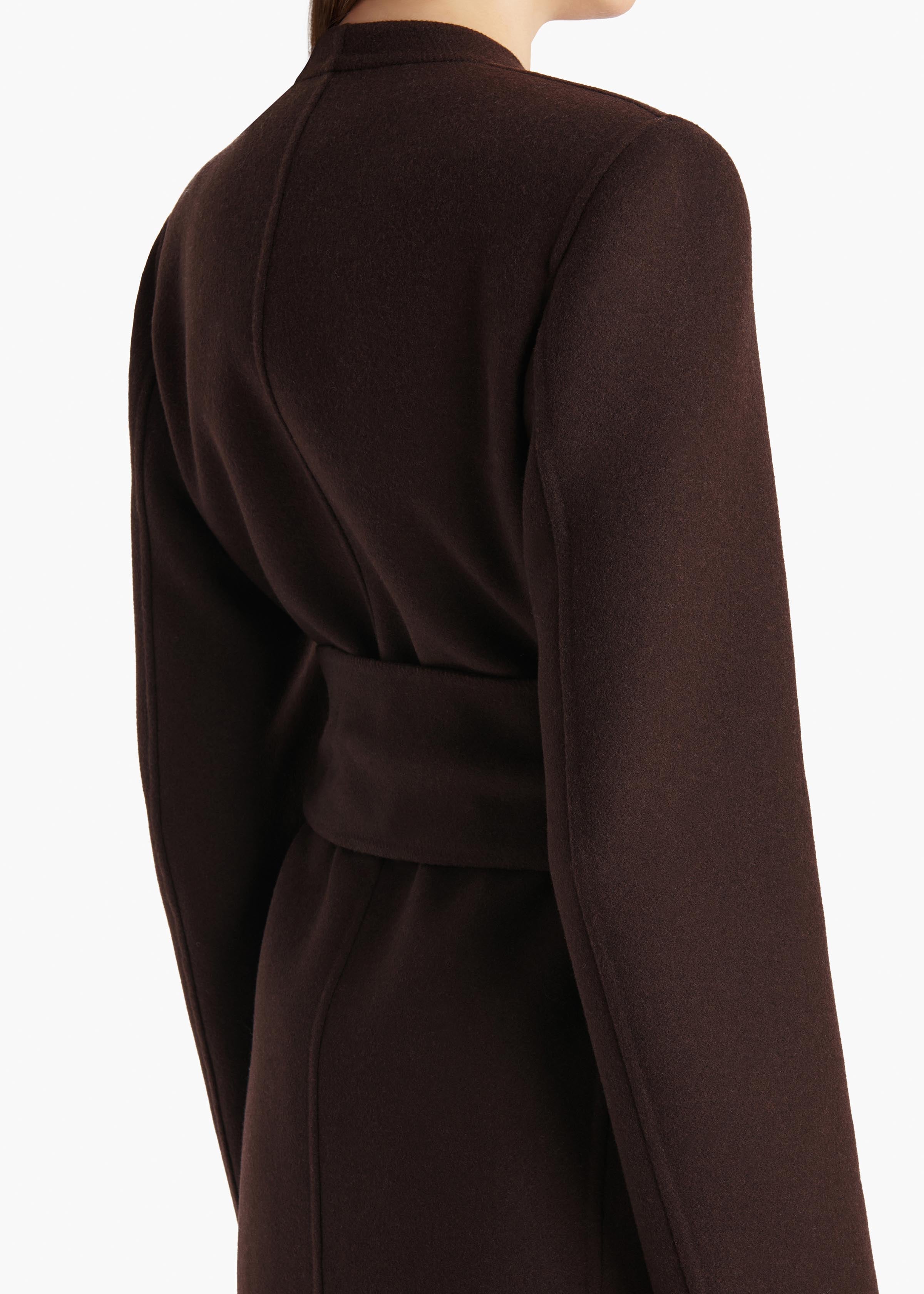 Jelson Coat in Dark Brown – KHAITE