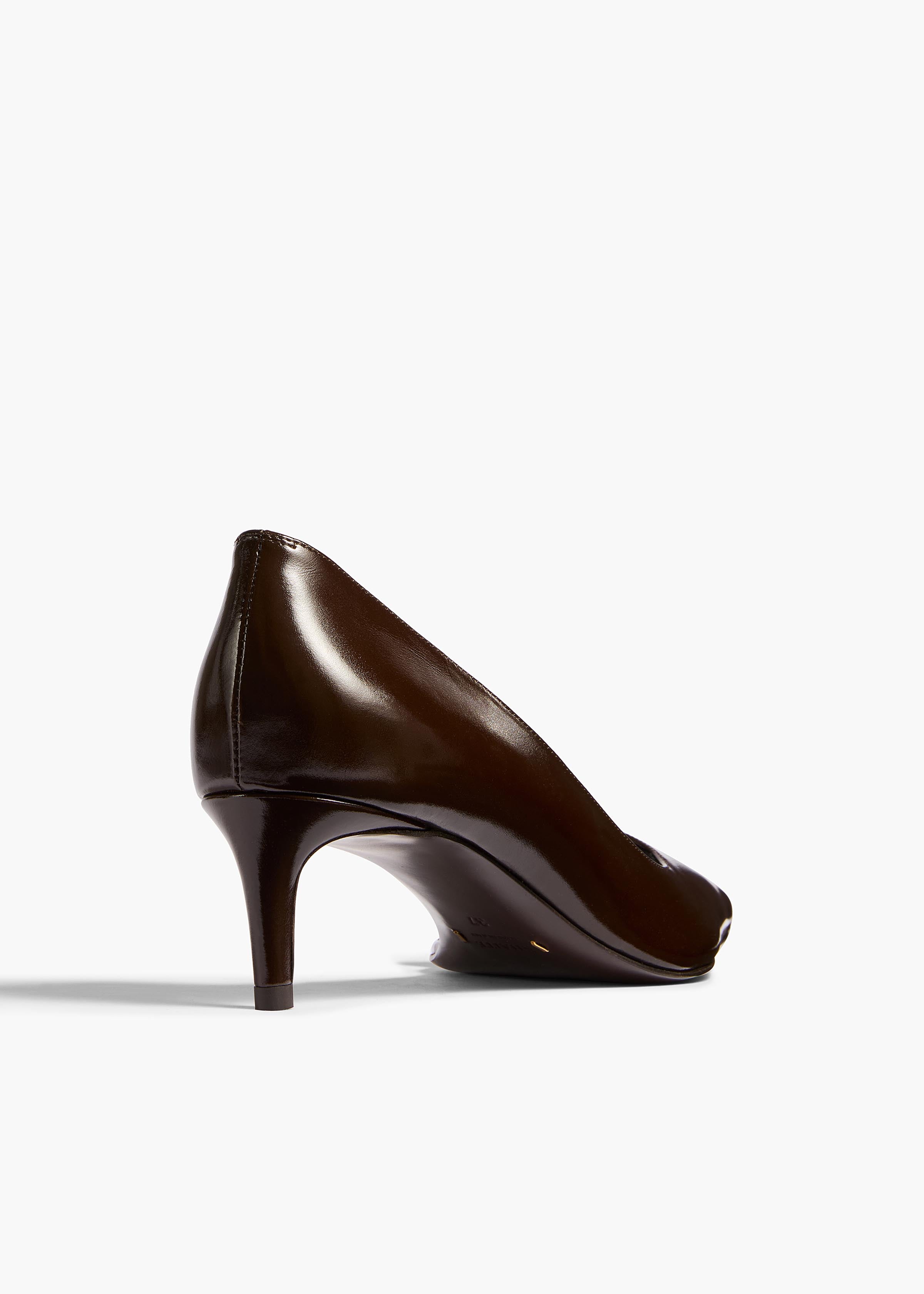 Jett D'Orsay Low Pump in Cacao Glazed Leather