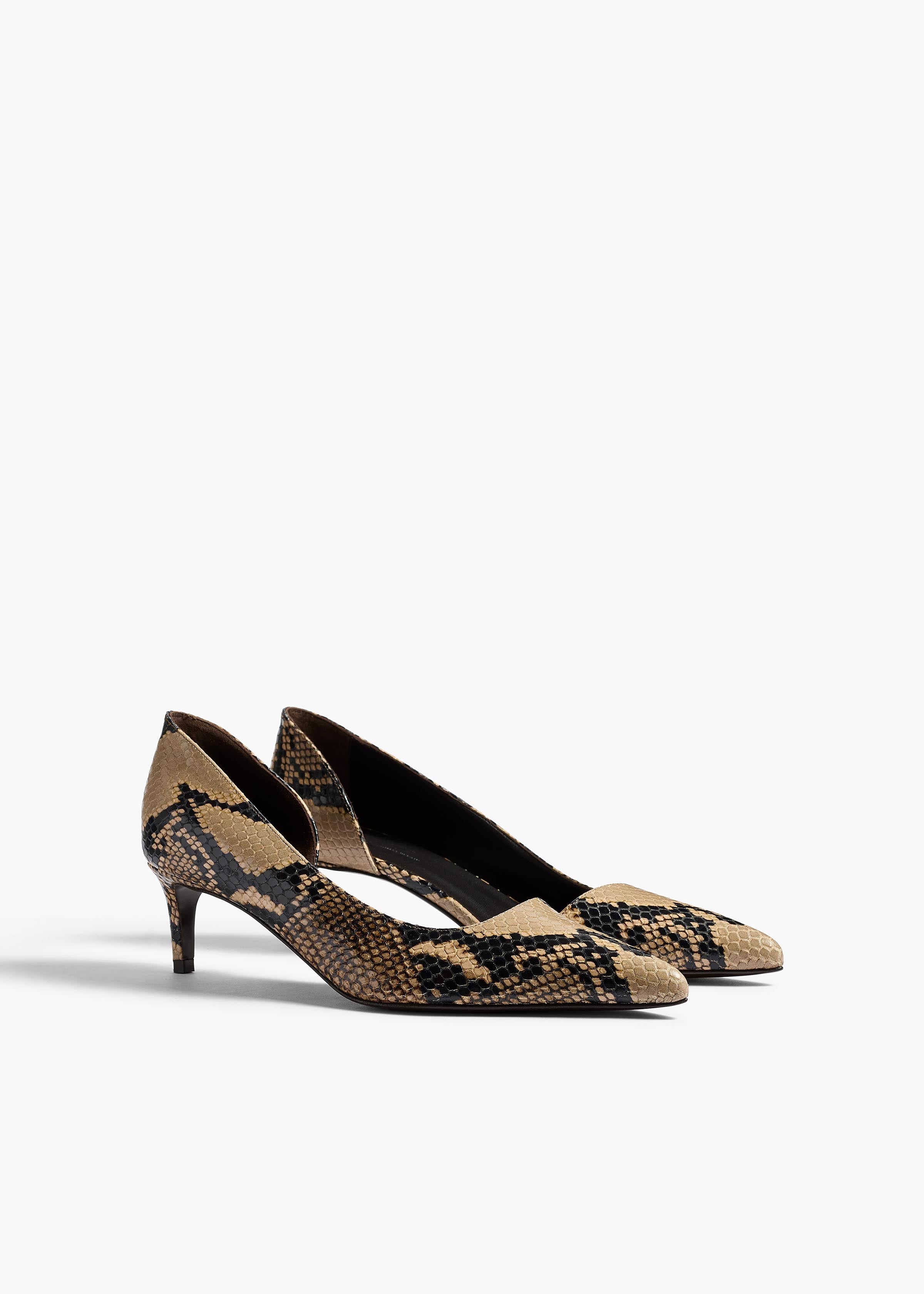 Jett D'Orsay Low Pump in Python-Embossed Taupe