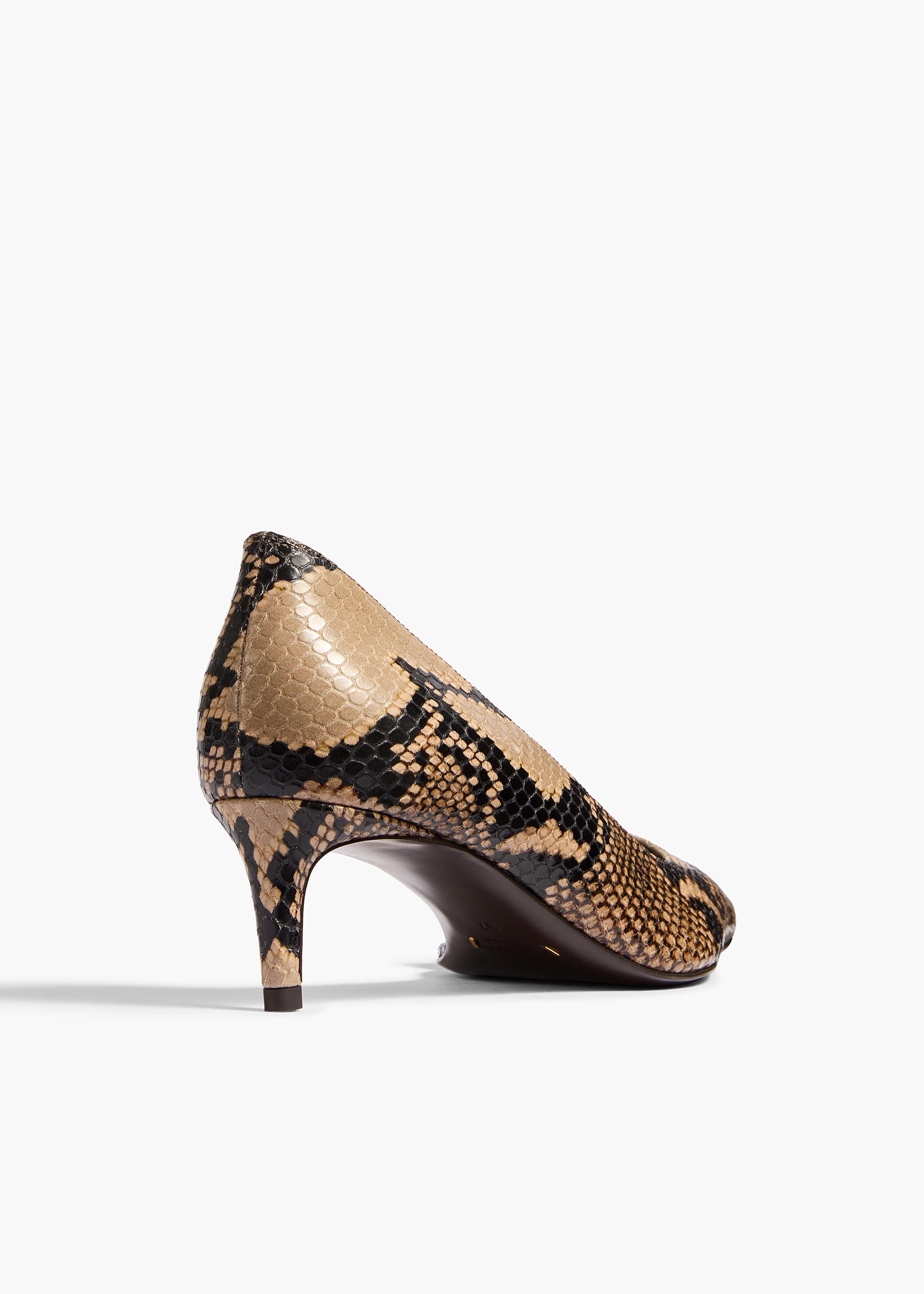 Jett D'Orsay Low Pump in Python-Embossed Taupe