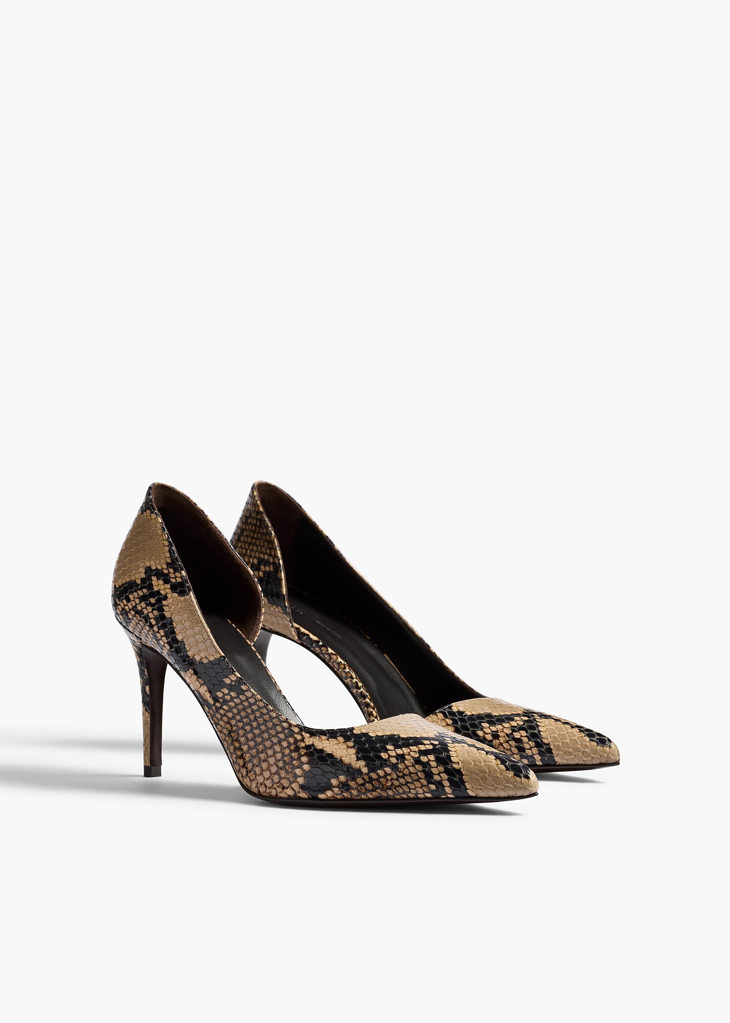 Jett D'Orsay Pump in Python-Embossed Taupe