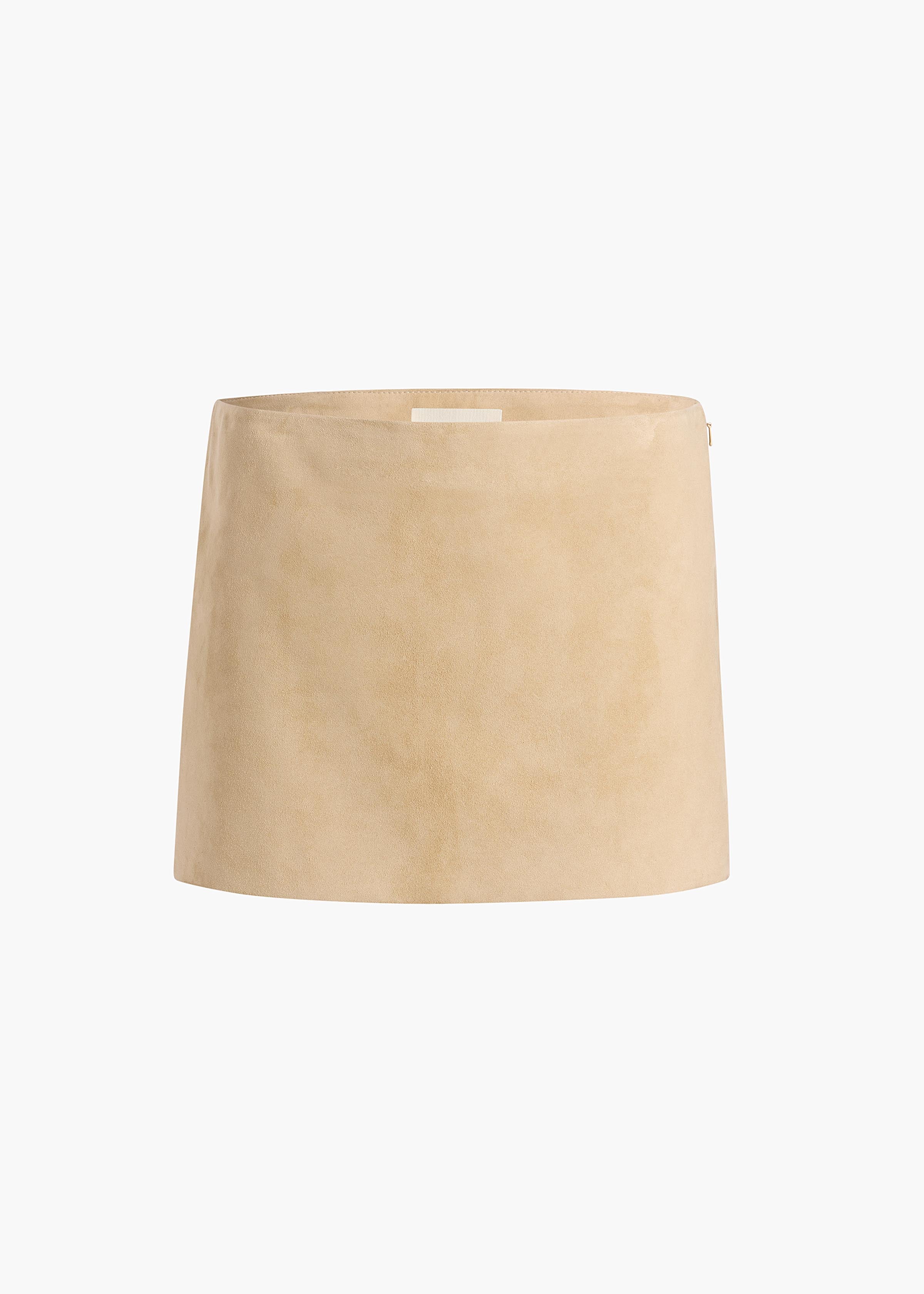 Jett Skirt in Sand Suede FLAT VIEW