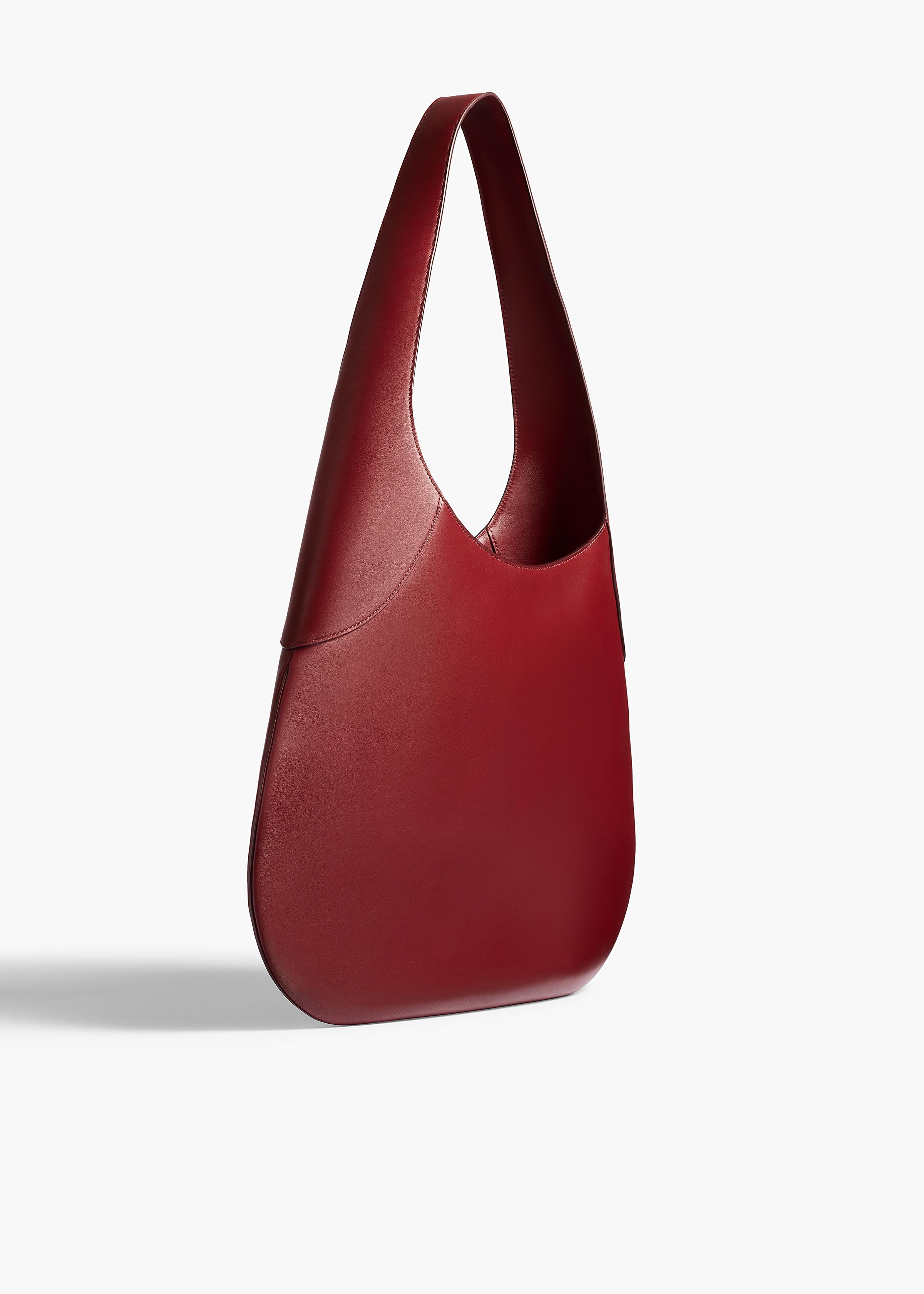 Large Joan Hobo in Oxblood Leather