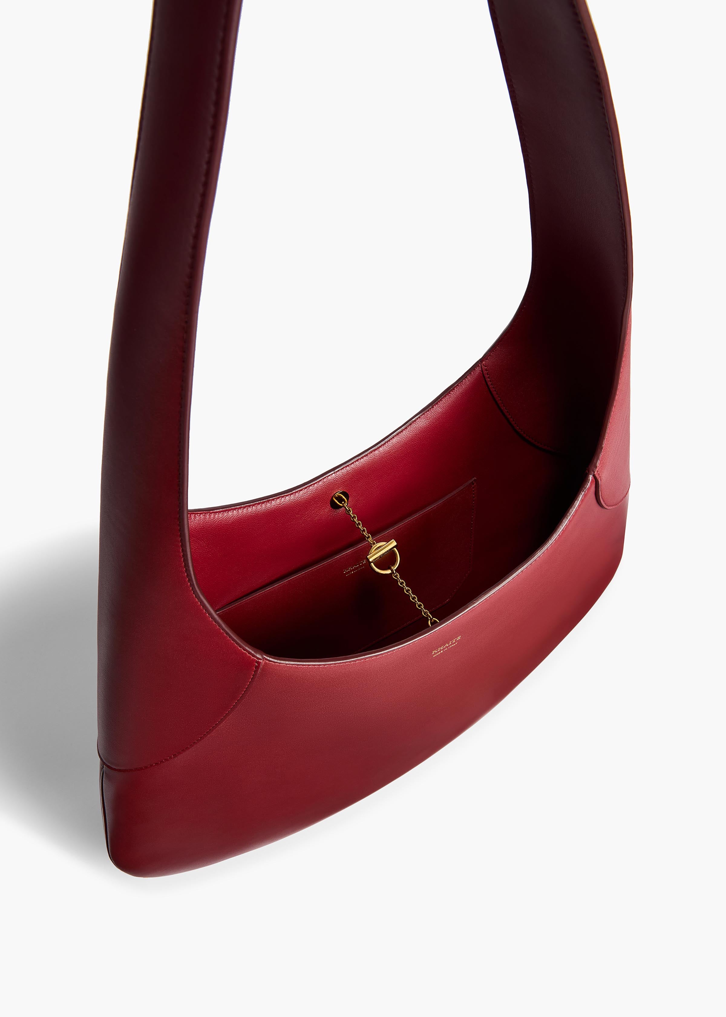 Large Joan Hobo in Oxblood Leather