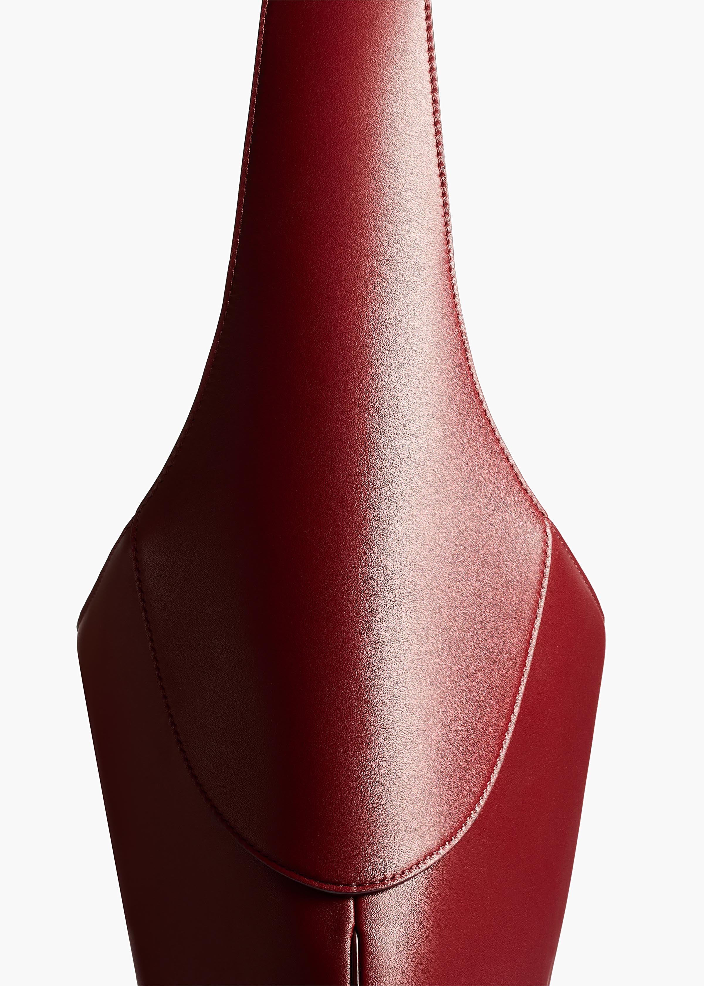 Large Joan Hobo in Oxblood Leather