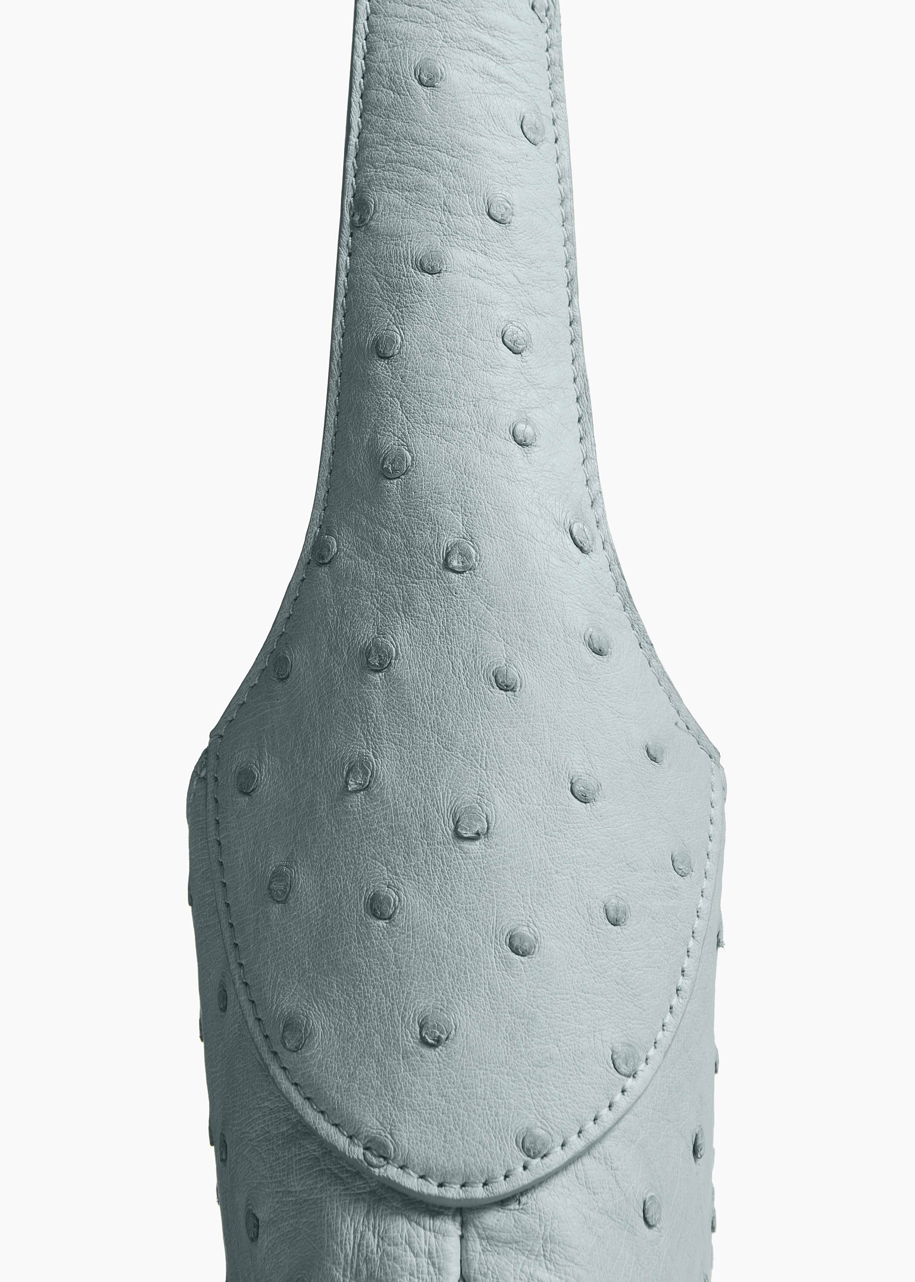KHAITE  - Small Joan Hobo in Frost Ostrich