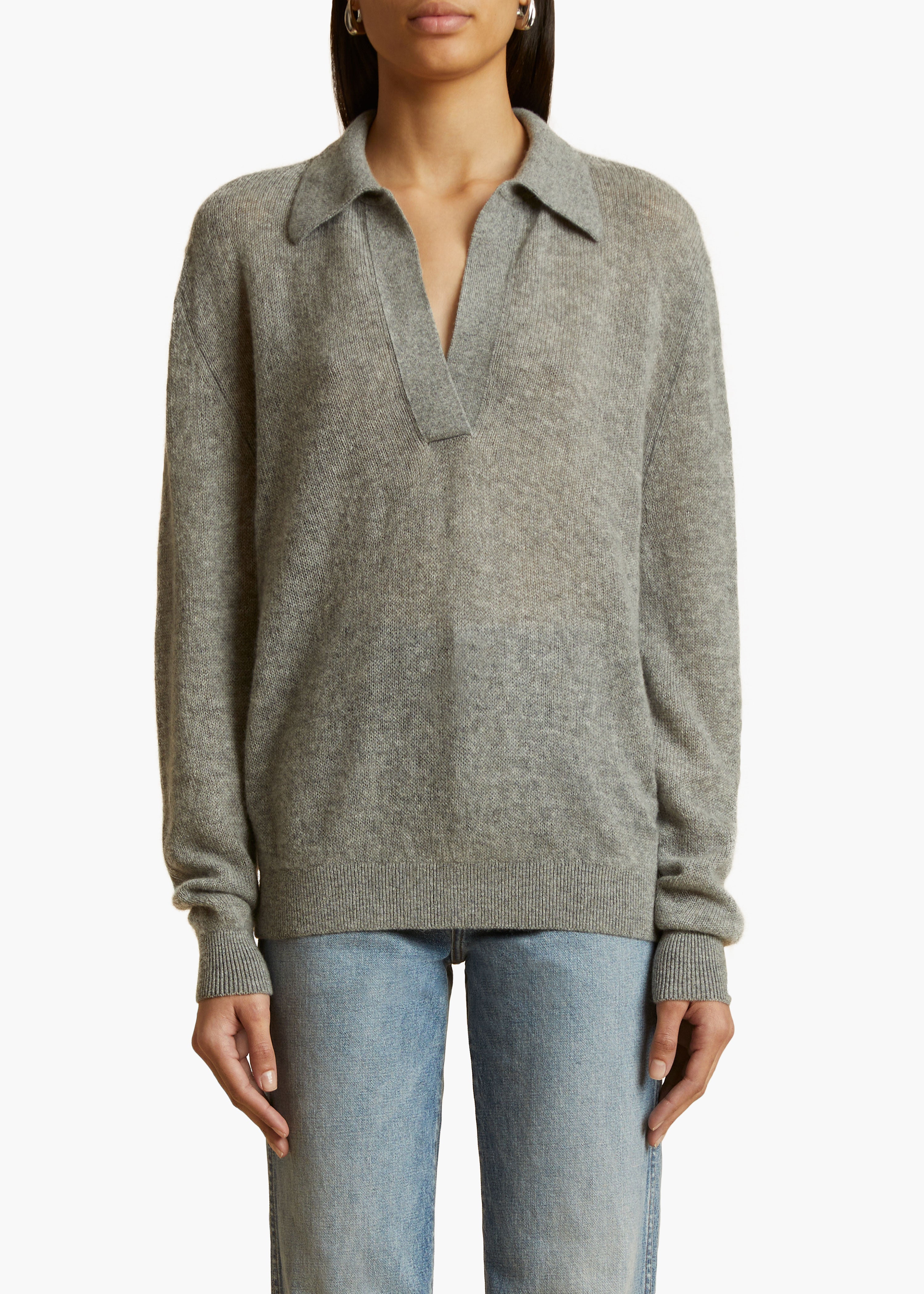 KHAITE LLC - Jo Sweater in Warm Grey