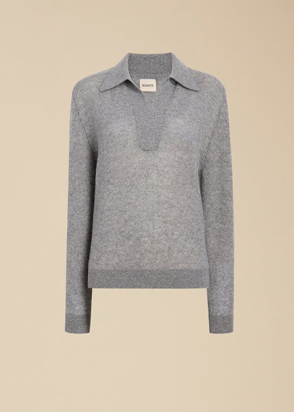 The Jo Sweater in Warm Grey - XXS / WARM GREY / 95%CASHMERE,5%ELASTANE