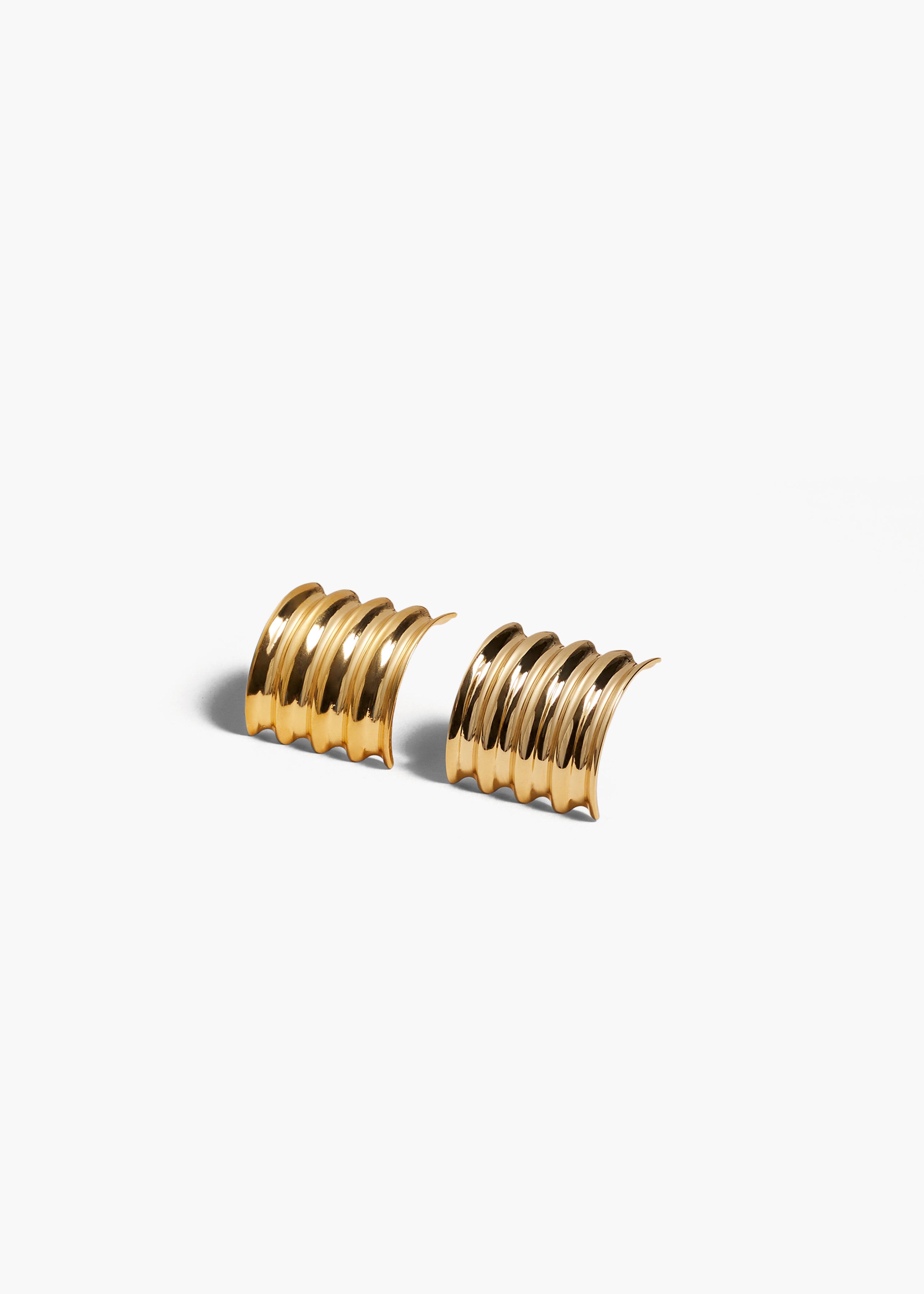 KHAITE LLC - Small Julius Panel Earrings in Gold