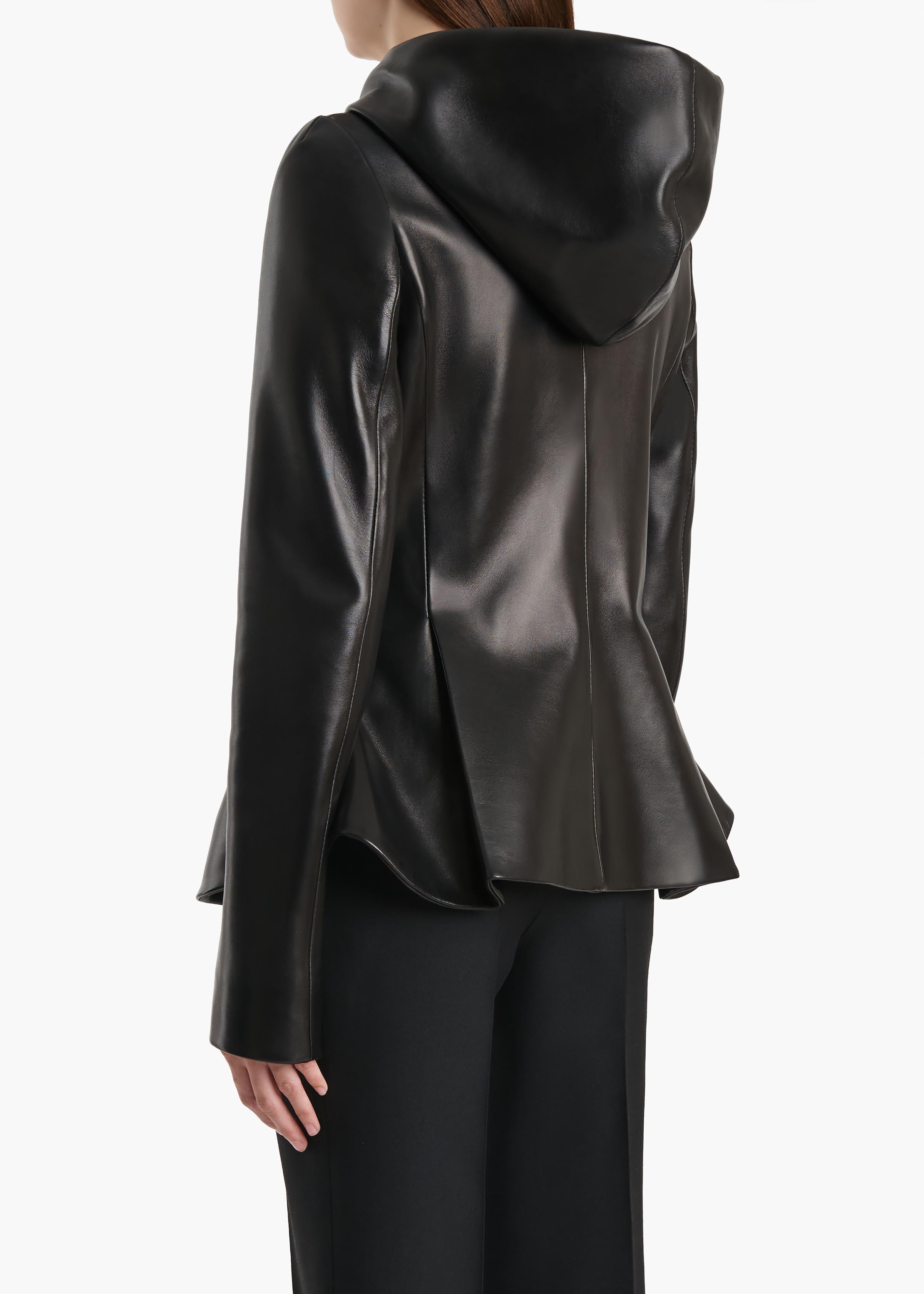 June Jacket in Black Leather – KHAITE