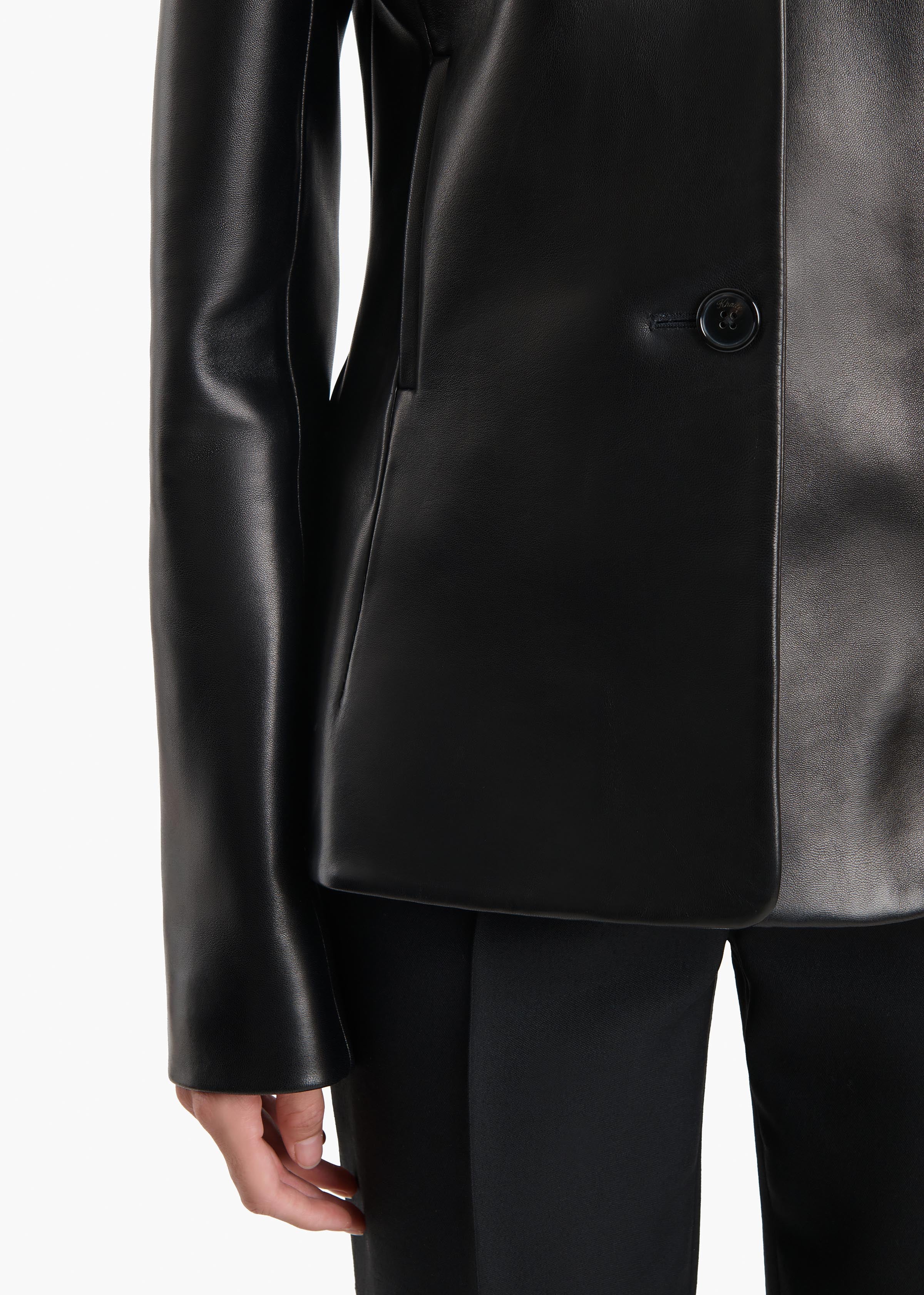June Jacket in Black Leather – KHAITE