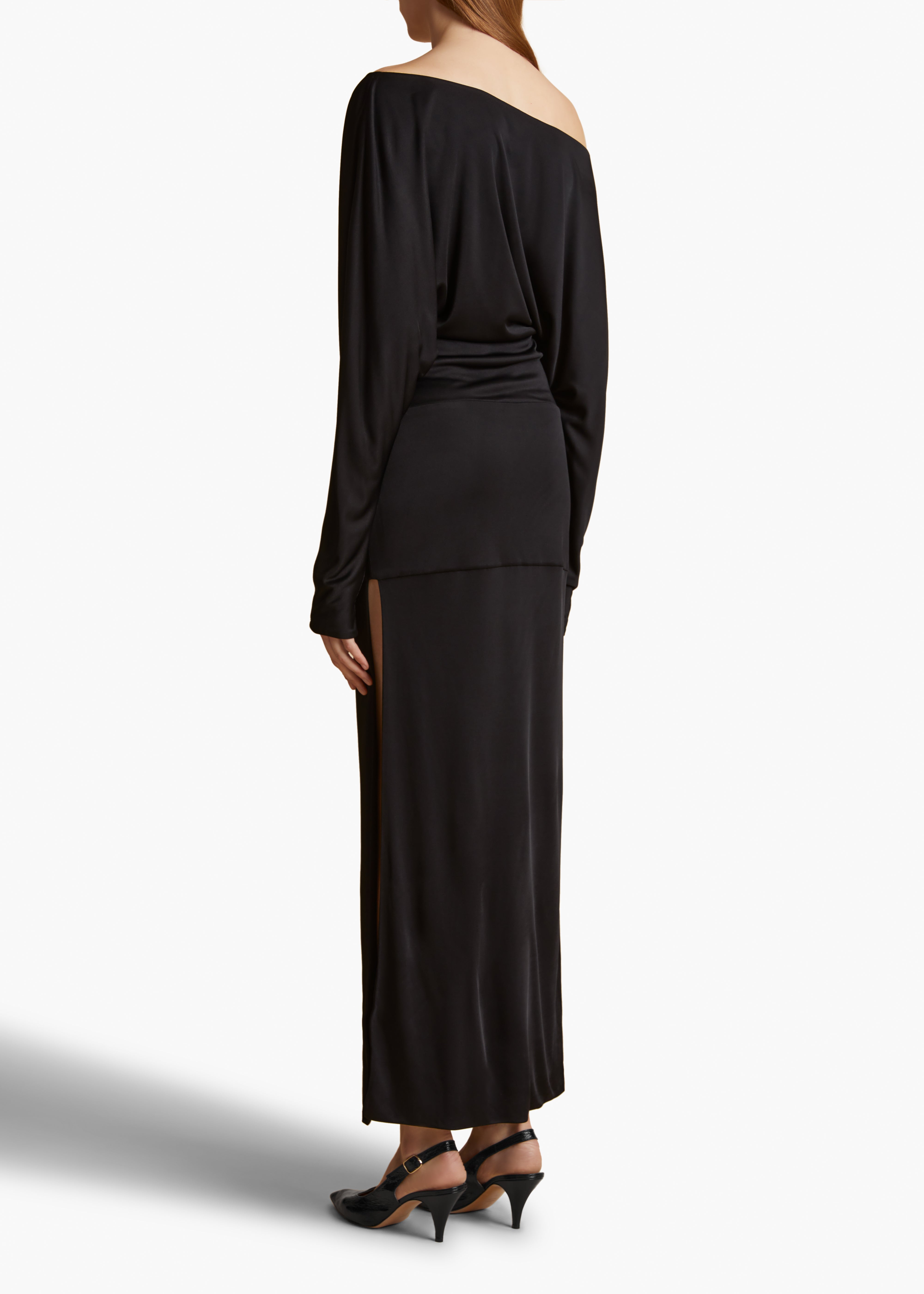 JUNET DRESS IN BLACK BACK VIEW