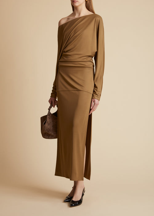 The Junet Dress in Toffee