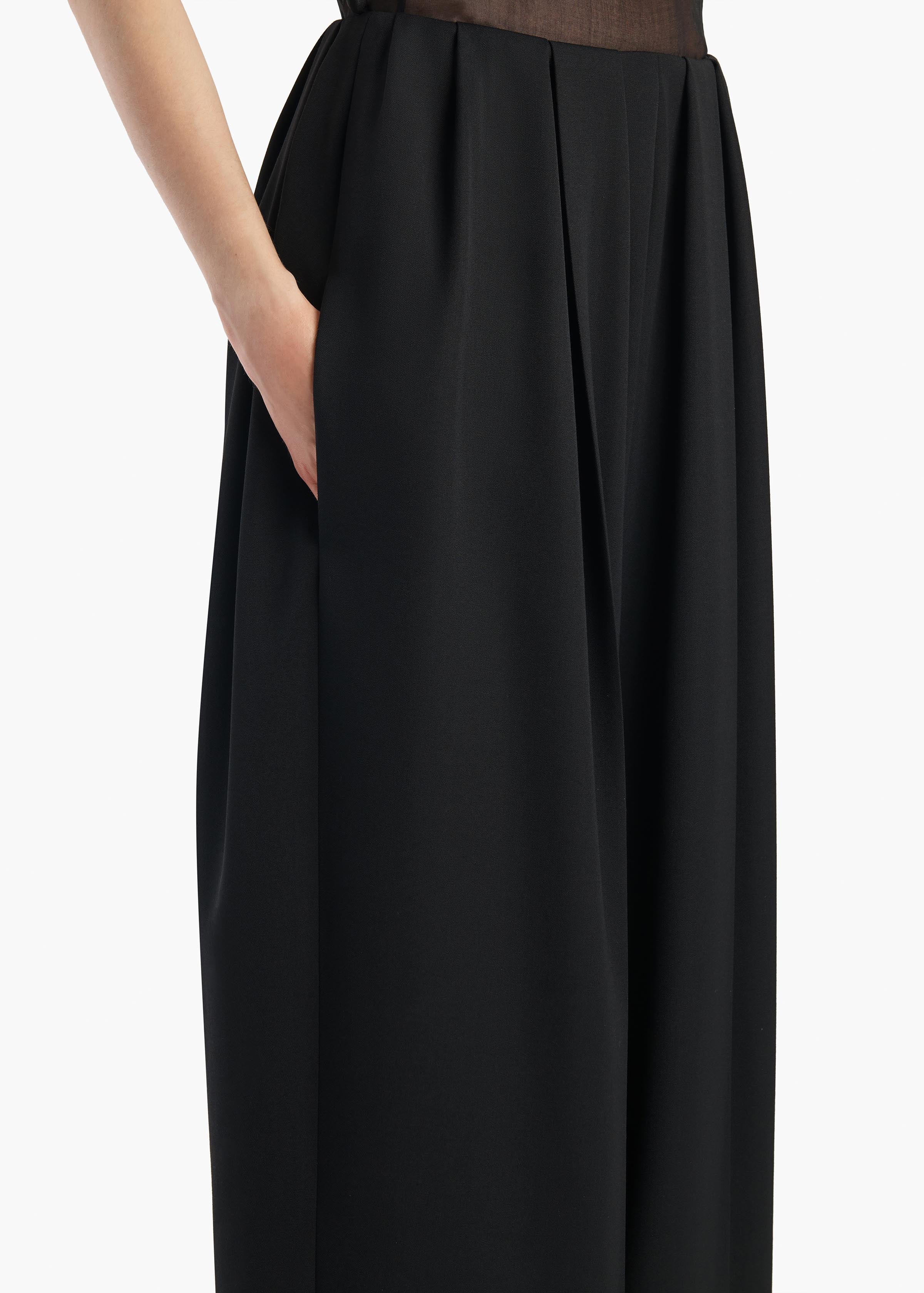 Kaia Pant in Black Wool