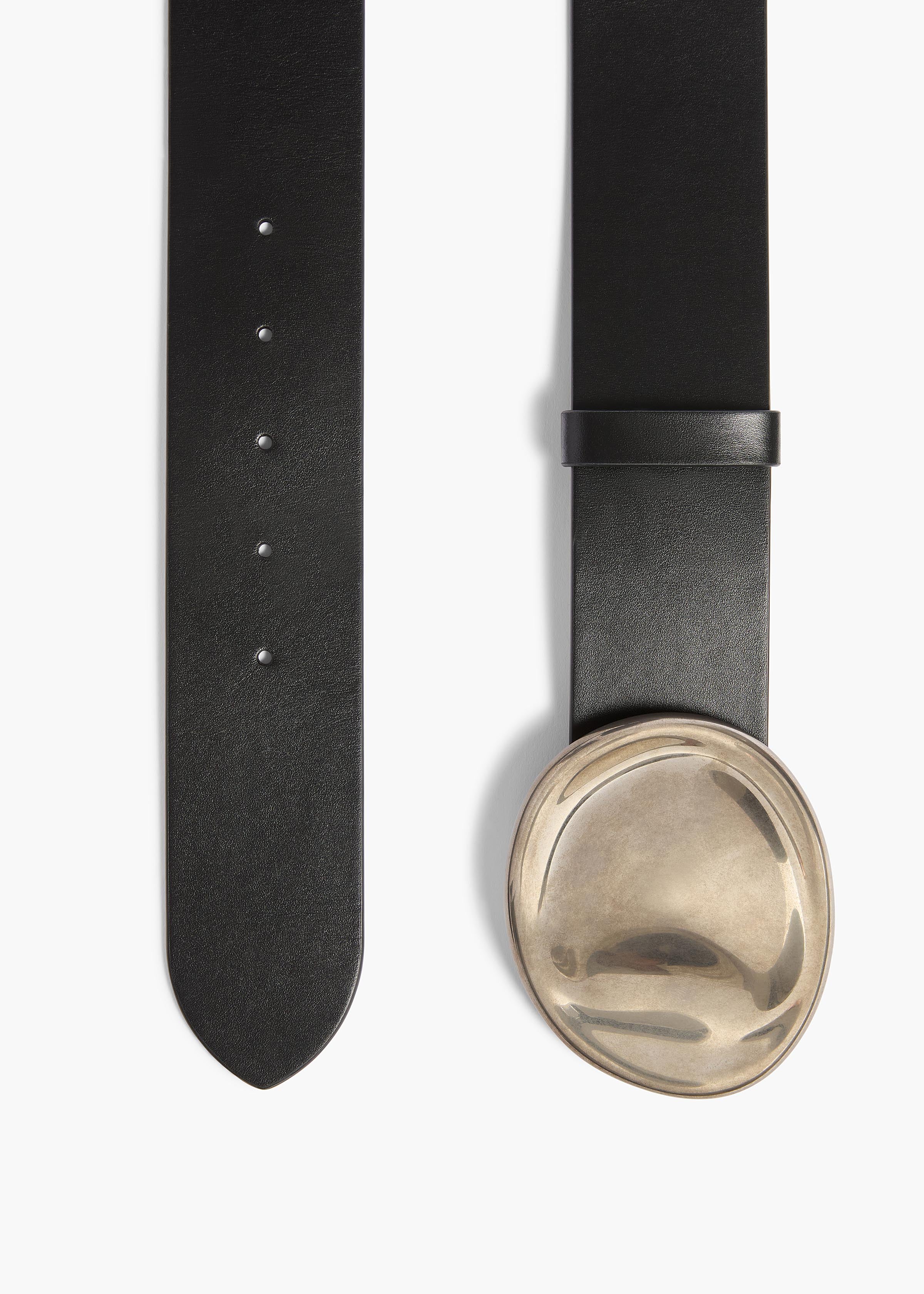 KEEFE BELT ANTIQUE SILVER 35MM BLACK 10154 763 200 C