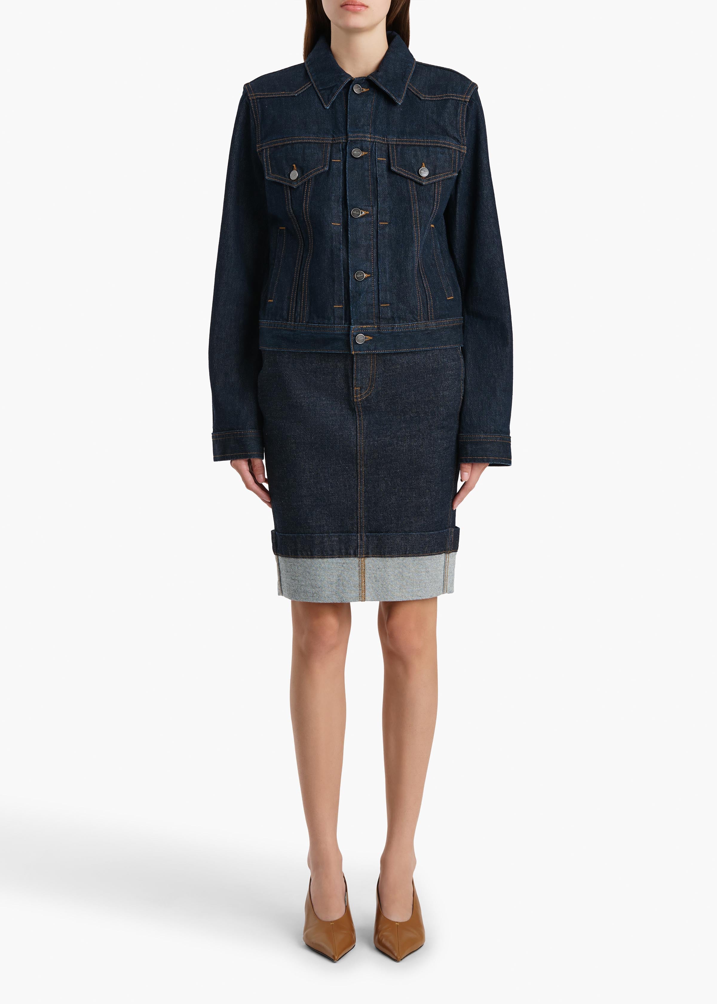Kendra Skirt in Benson – KHAITE