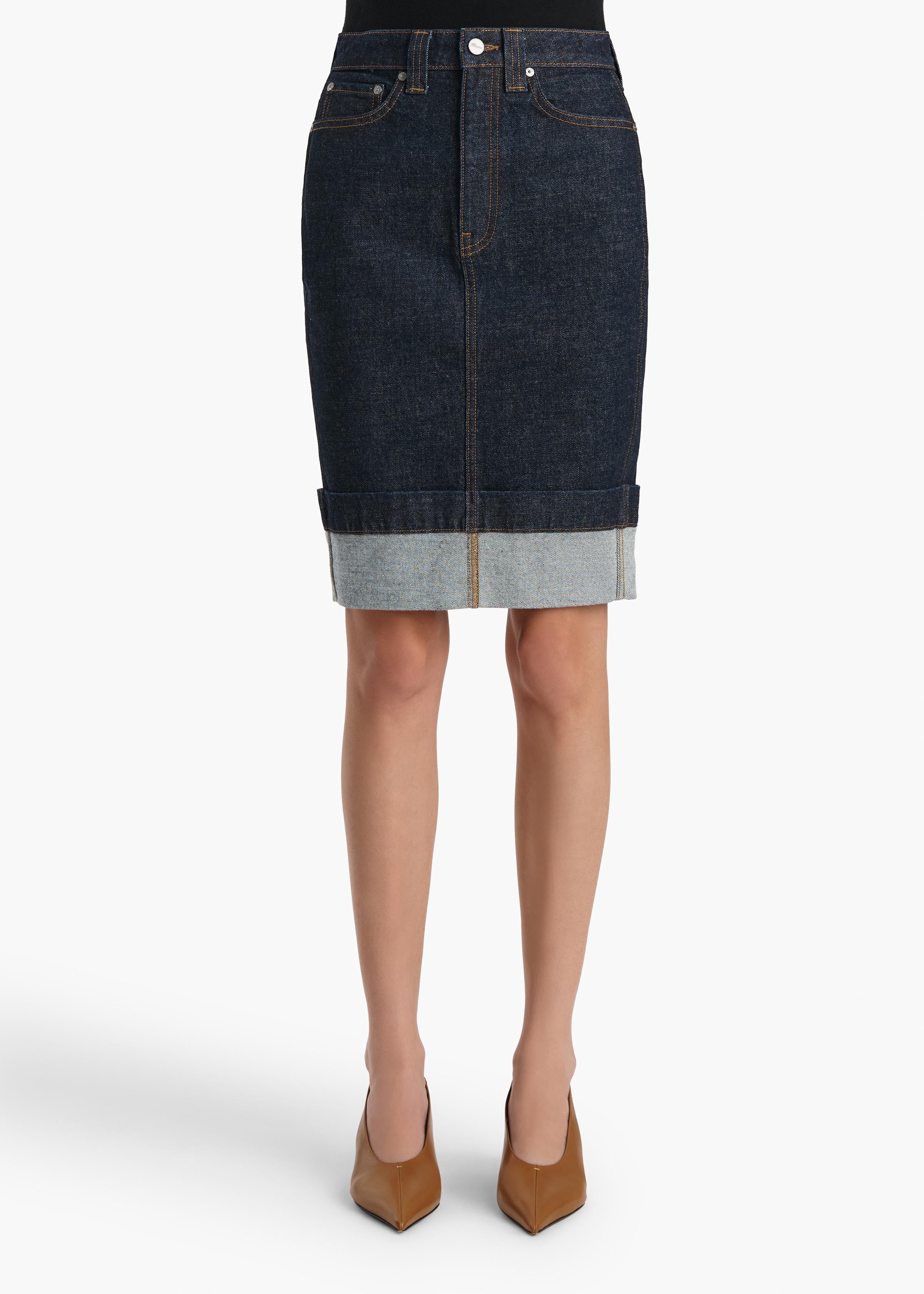 Kendra Skirt in Benson – KHAITE