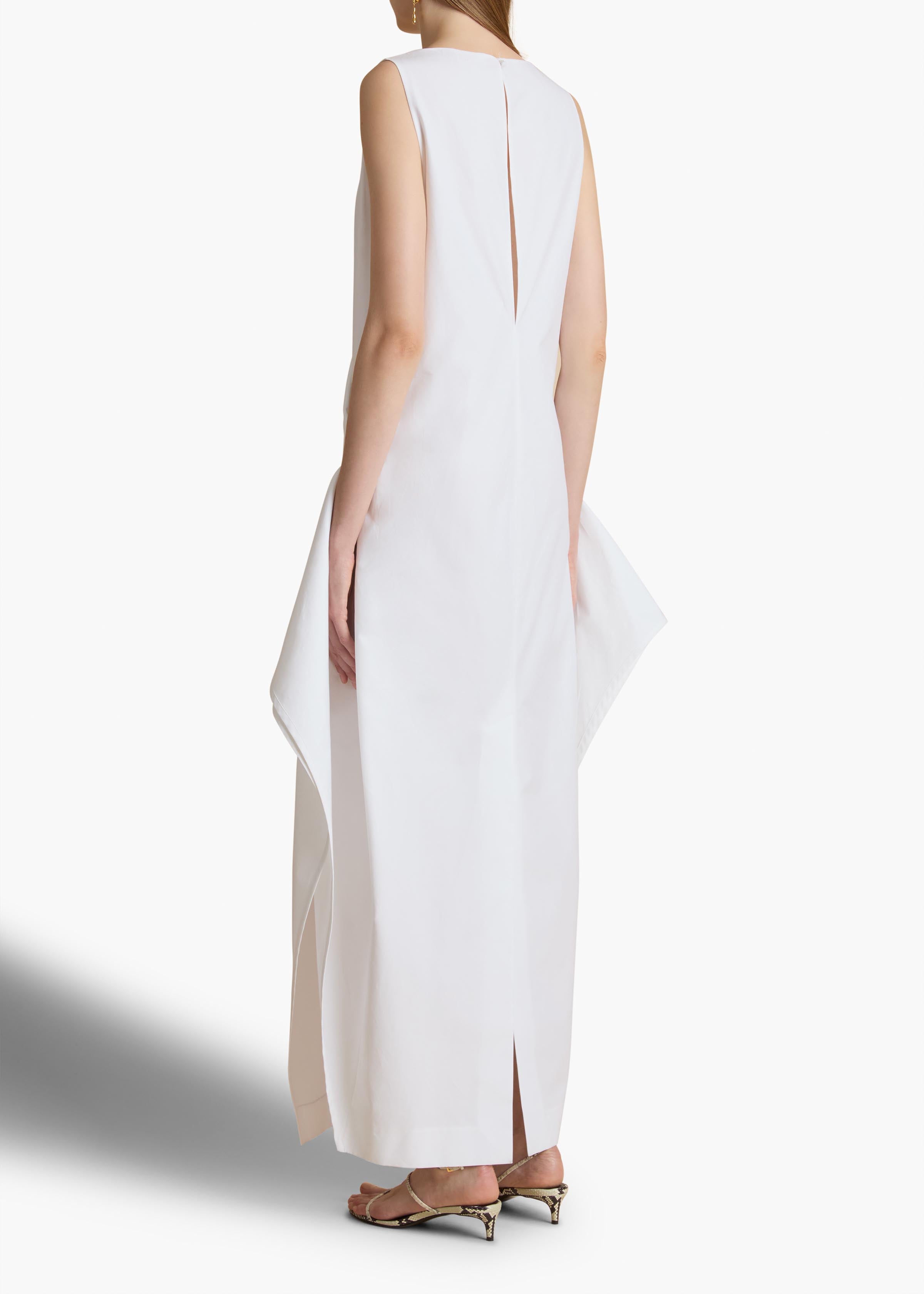 Kenith Dress in White BACK VIEW