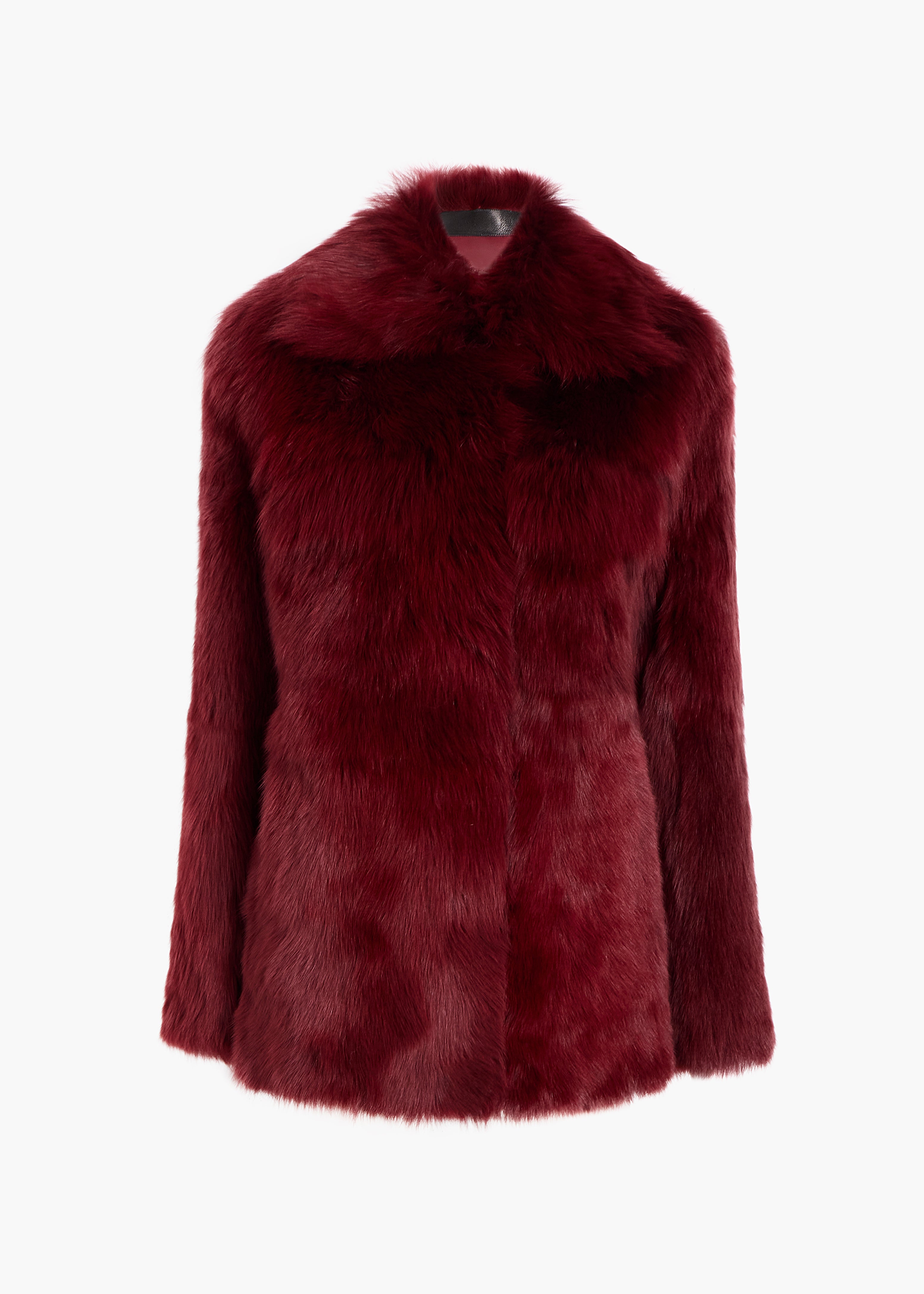 KHAITE - Iana Jacket in Oxblood Shearling