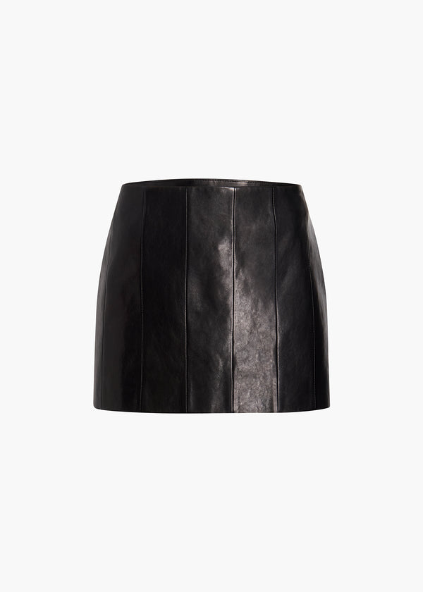 Meelar Skirt in Black Leather