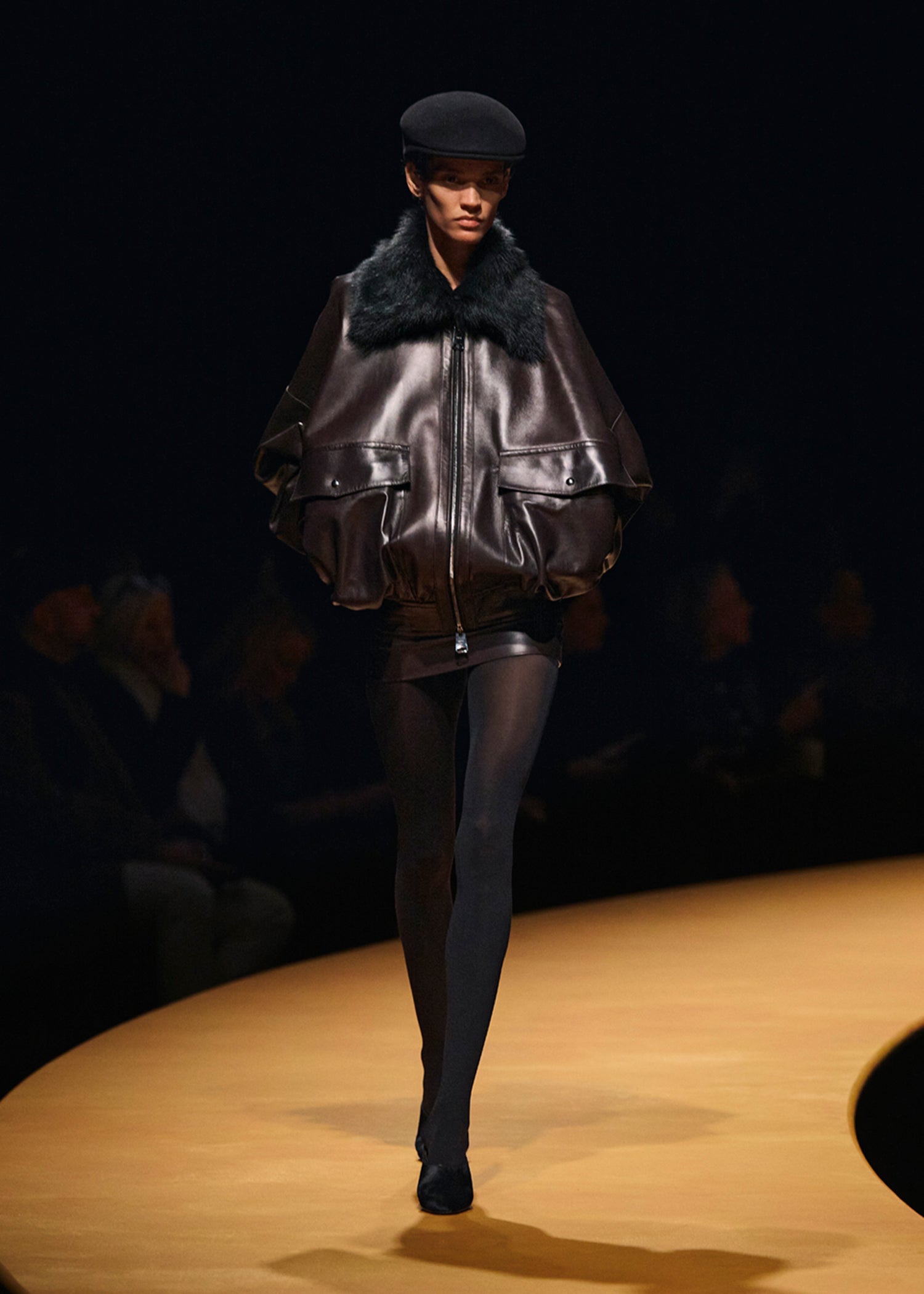 Daemon Jacket in Mud Leather with Shearling Collar – KHAITE