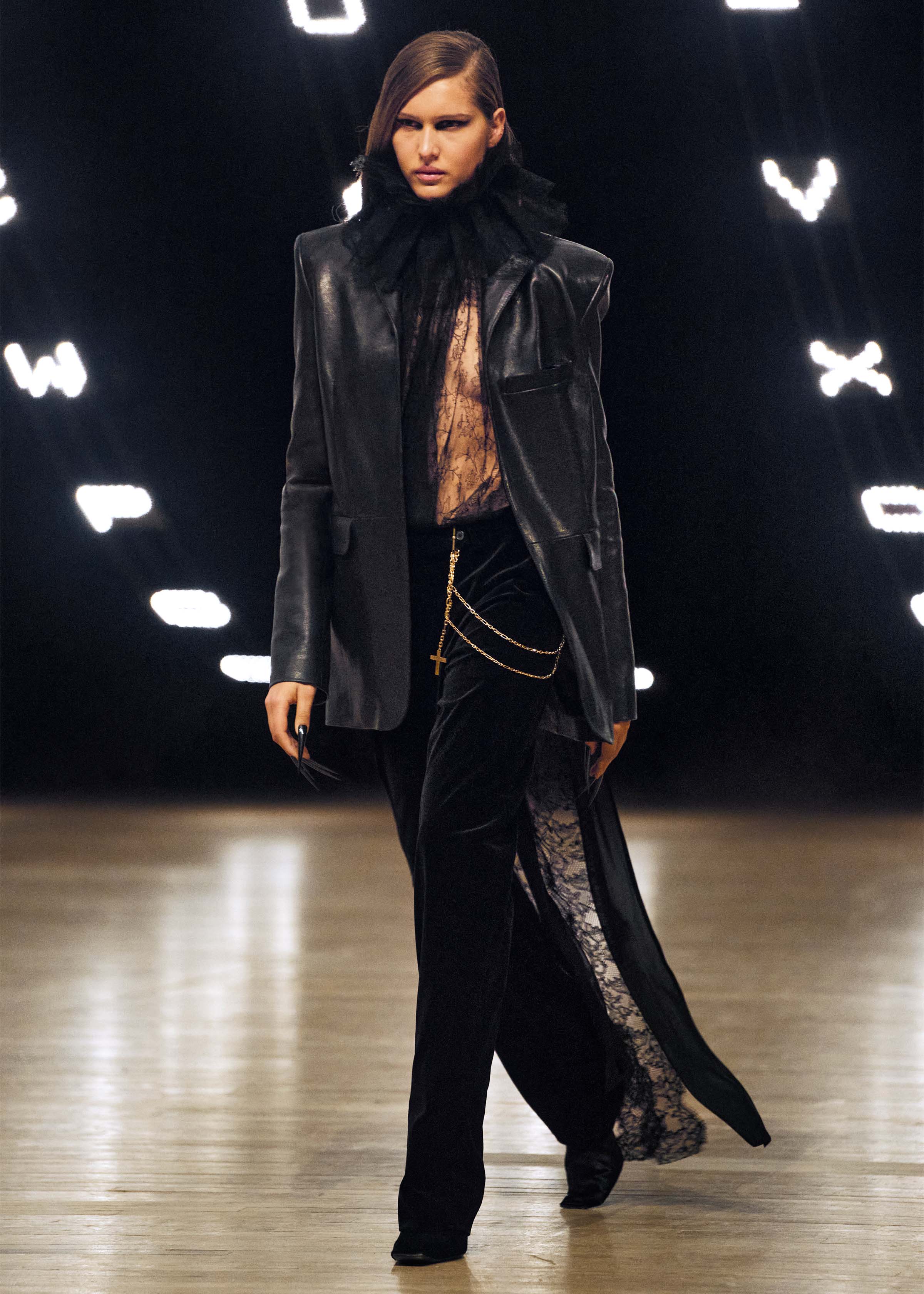 Sarmine Jacket in Black Leather