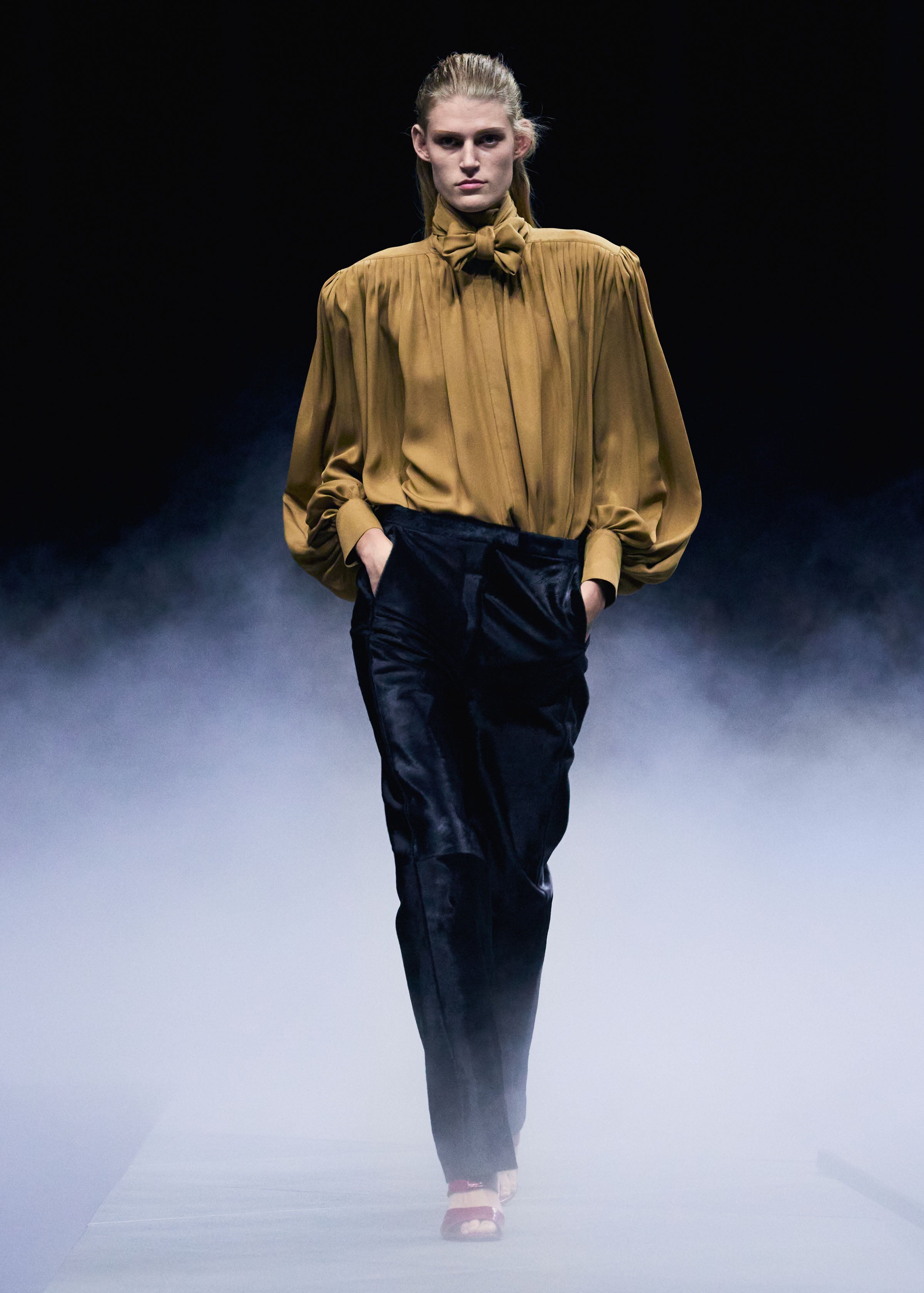 Borden Pant in Black Haircalf