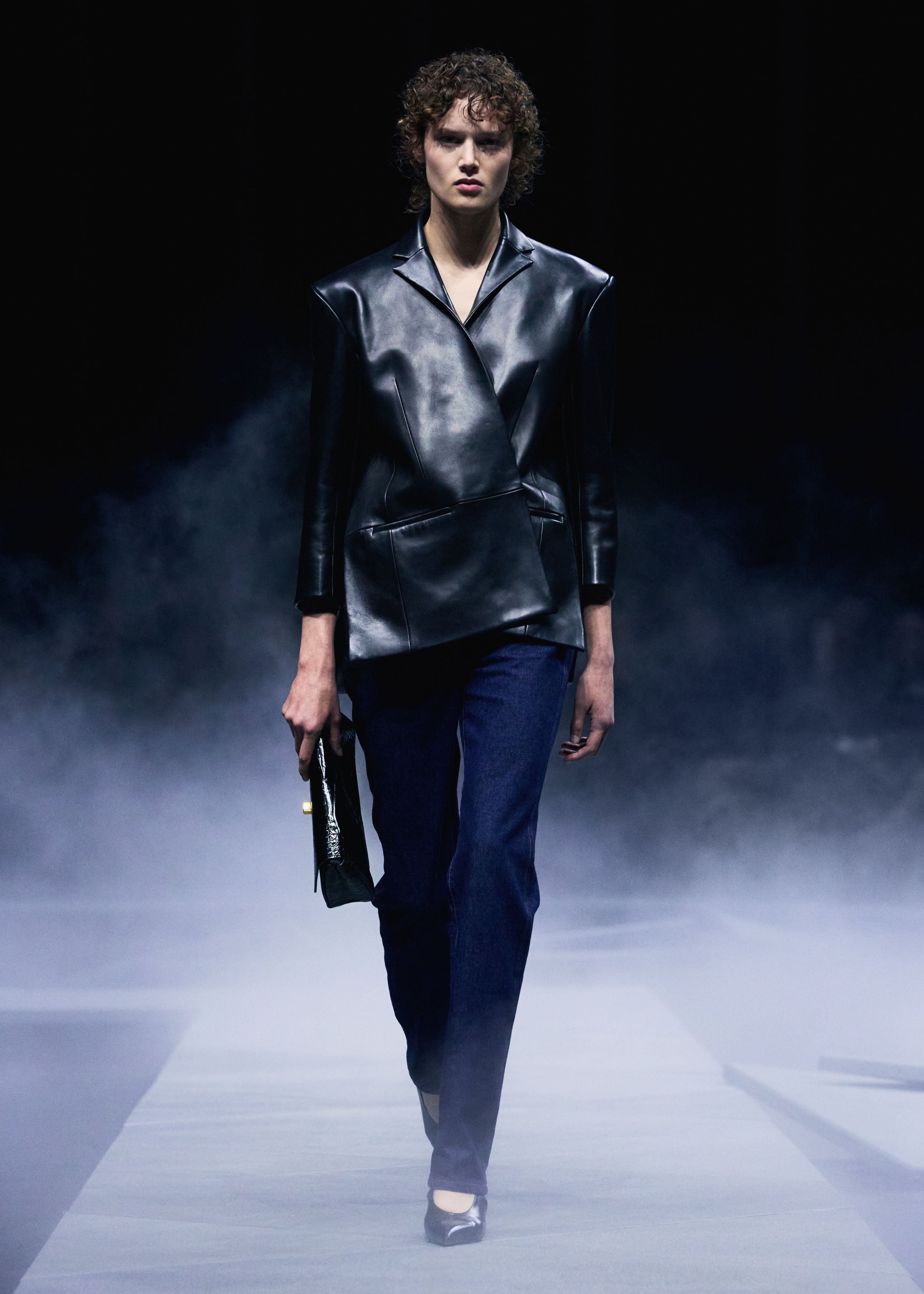 Palto Jacket in Black Leather