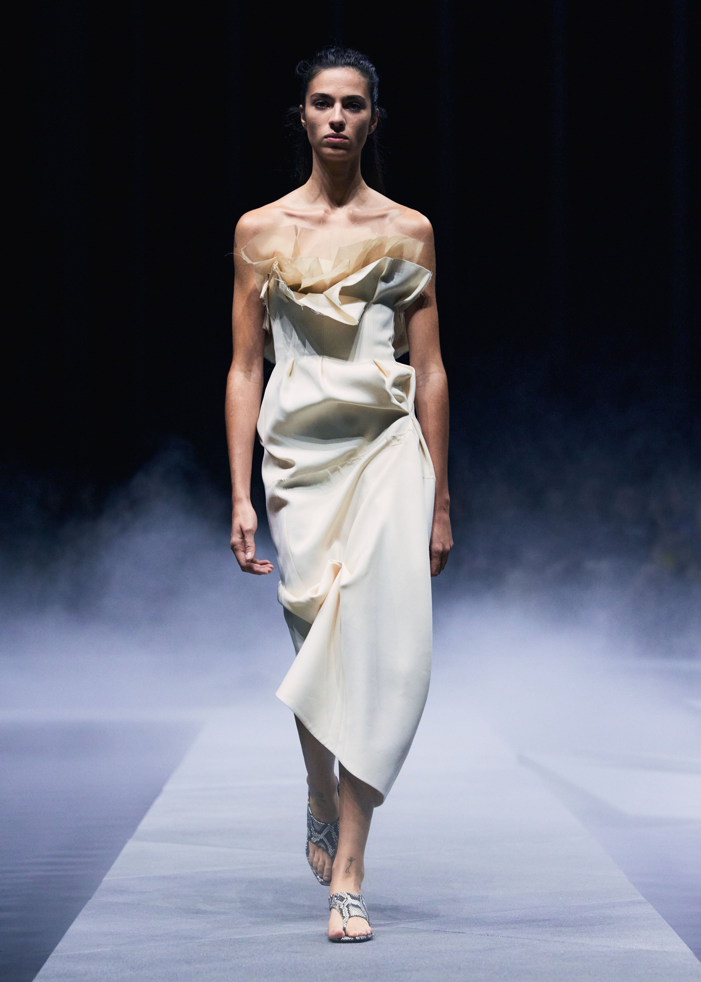 Salm Dress in Cream