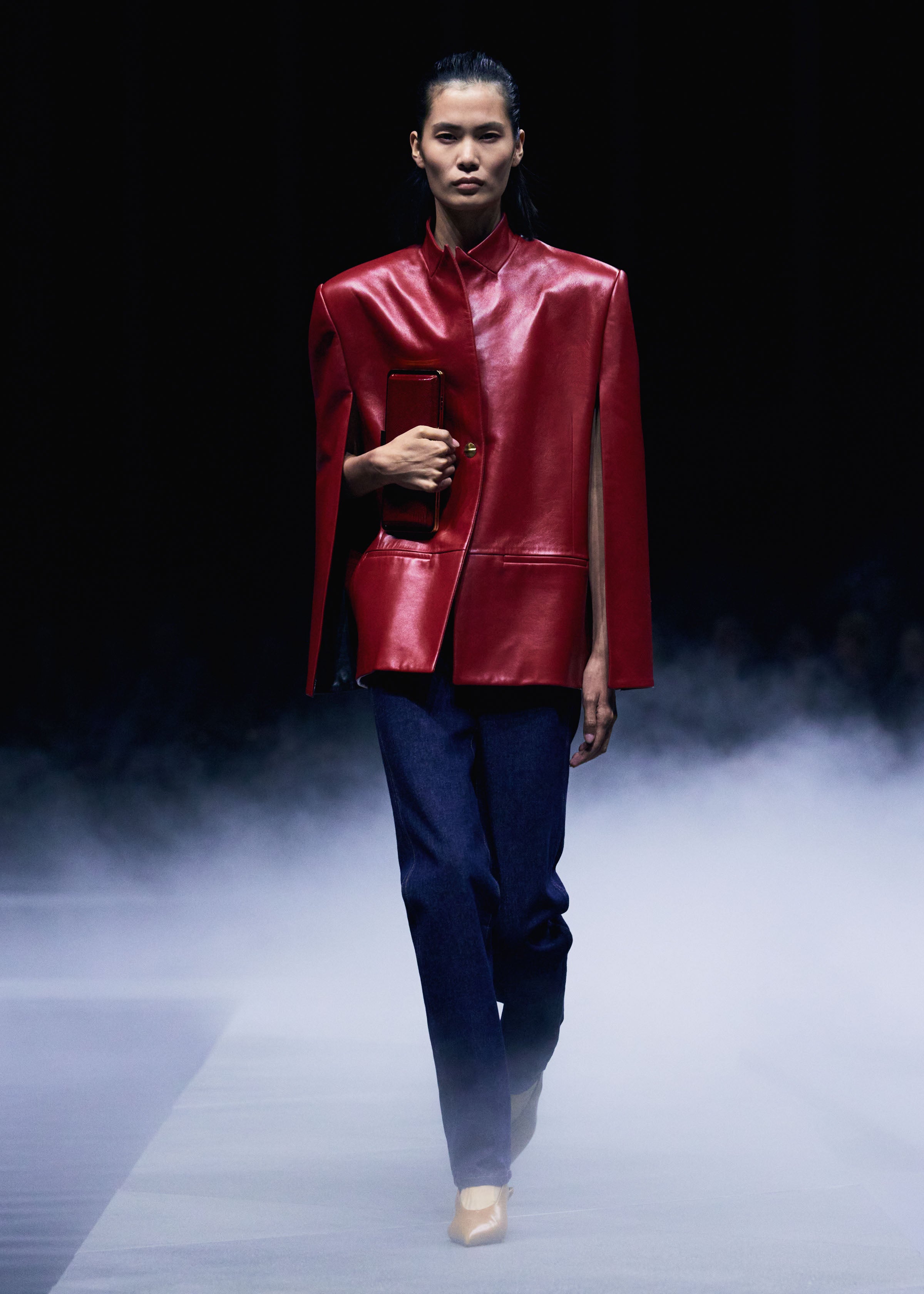 Dolso Jacket in Deep Red Leather – KHAITE