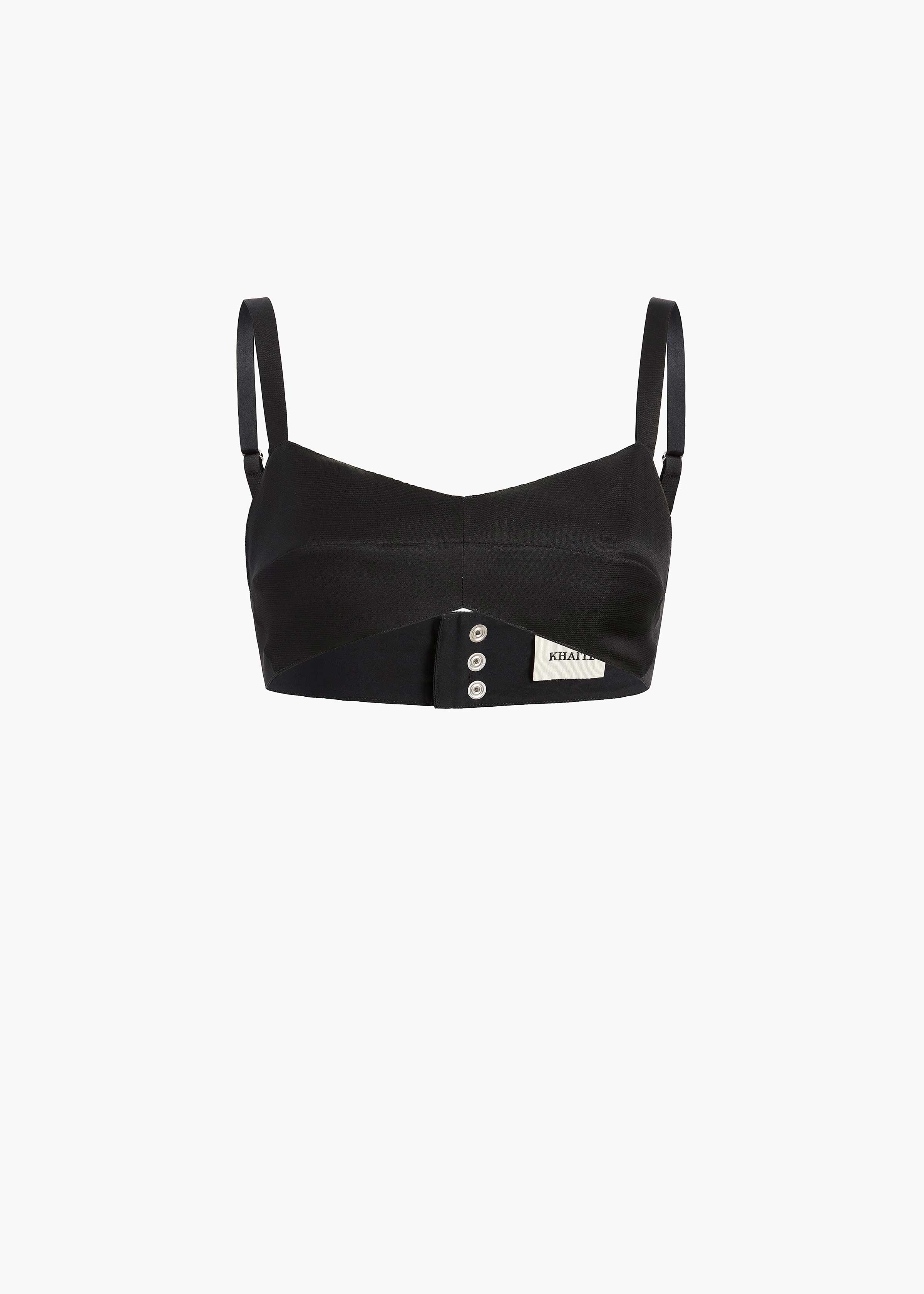 KNOX BRALETTE IN BLACK FLAT VIEW