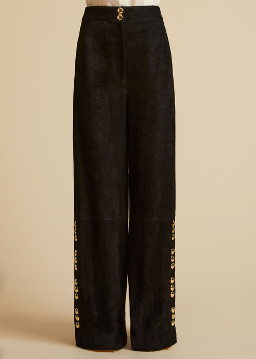 The Krisla Pant in Black Suede