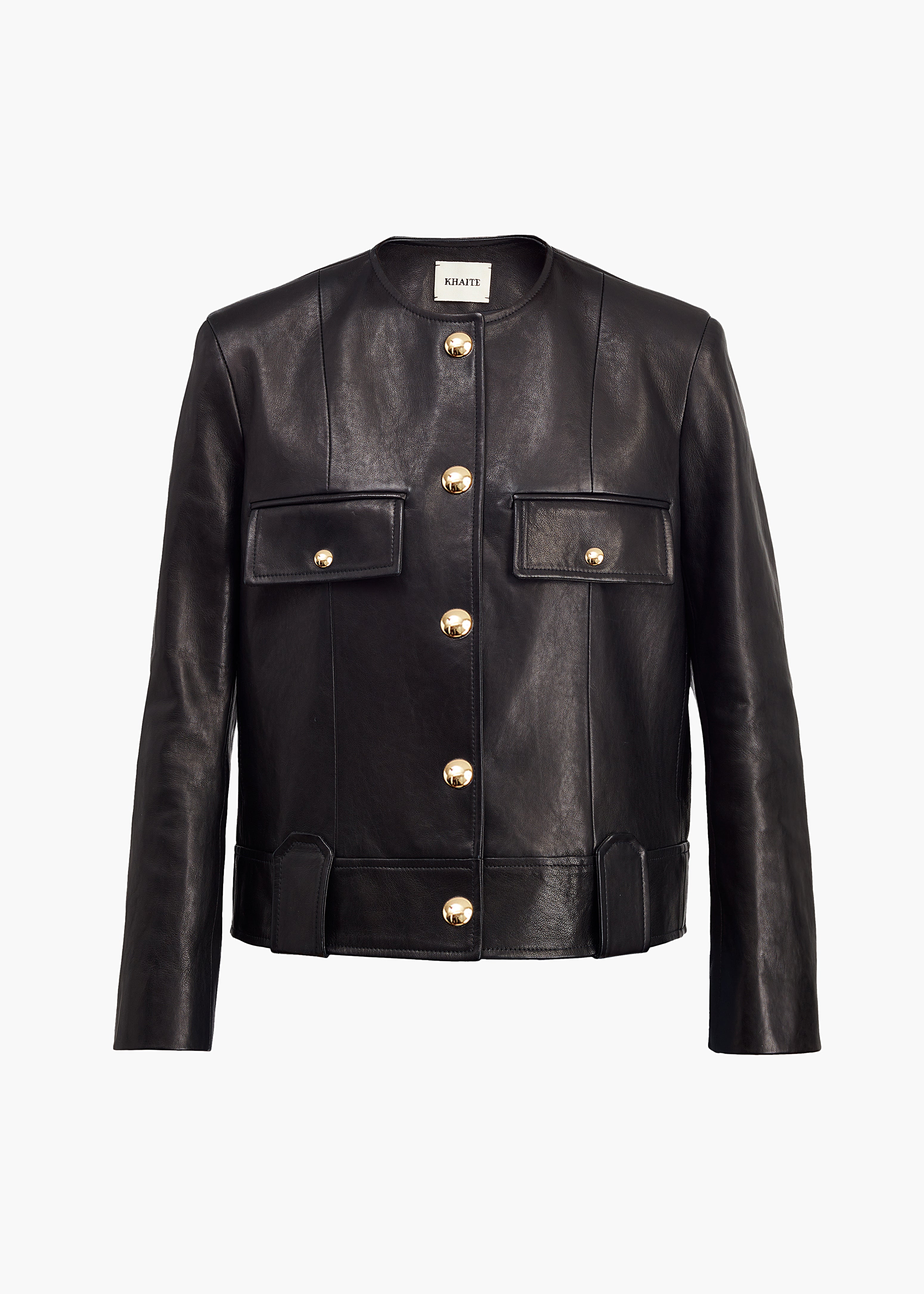 KHAITE - Laybin Jacket in Black Leather