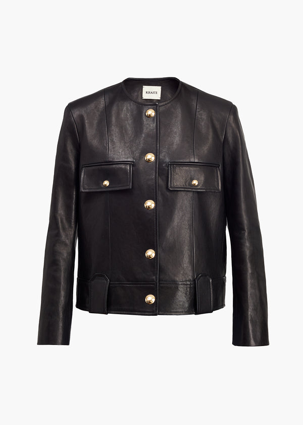 Laybin Jacket in Black Leather