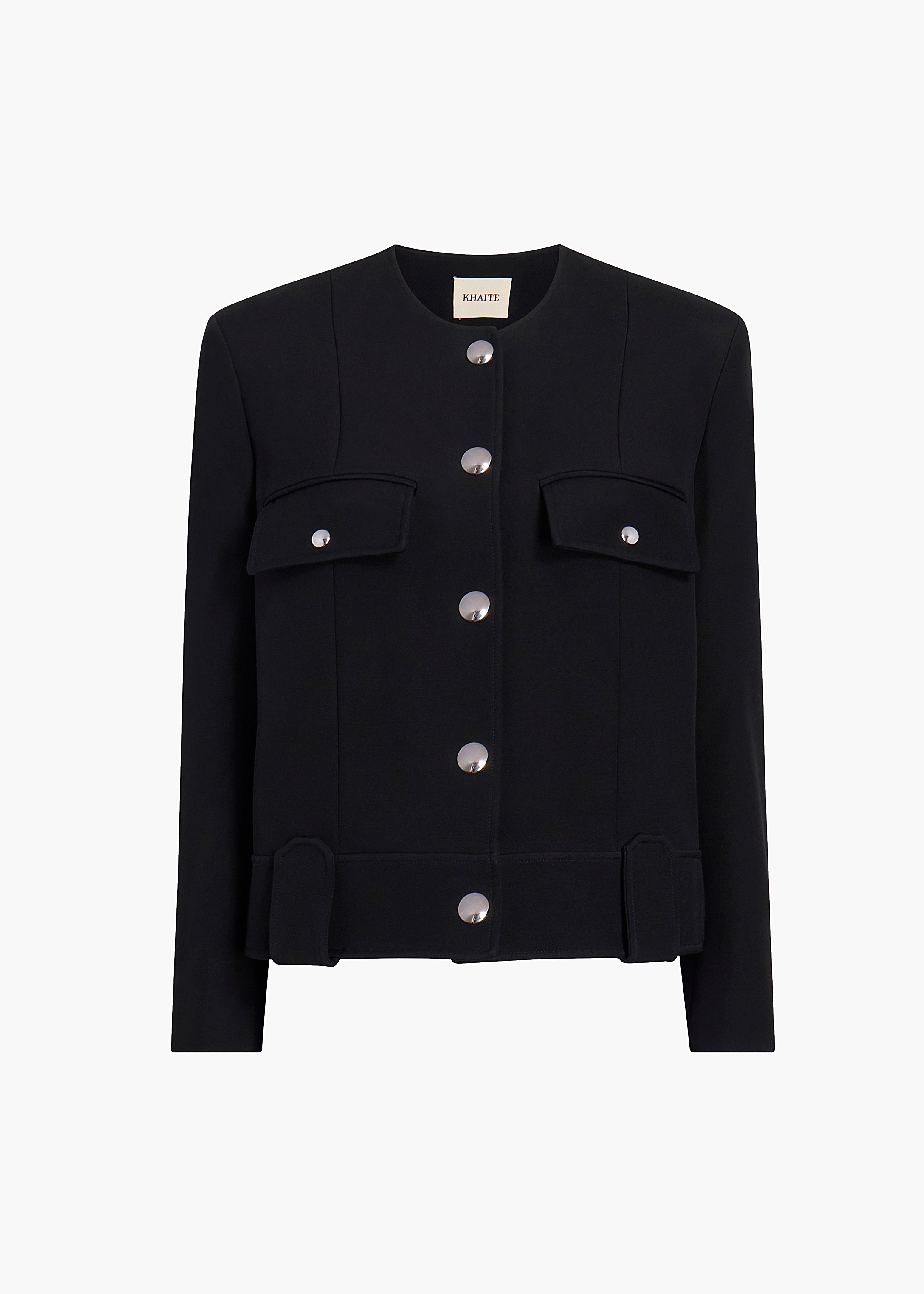 LAYBIN JACKET IN BLACK FLAT VIEW