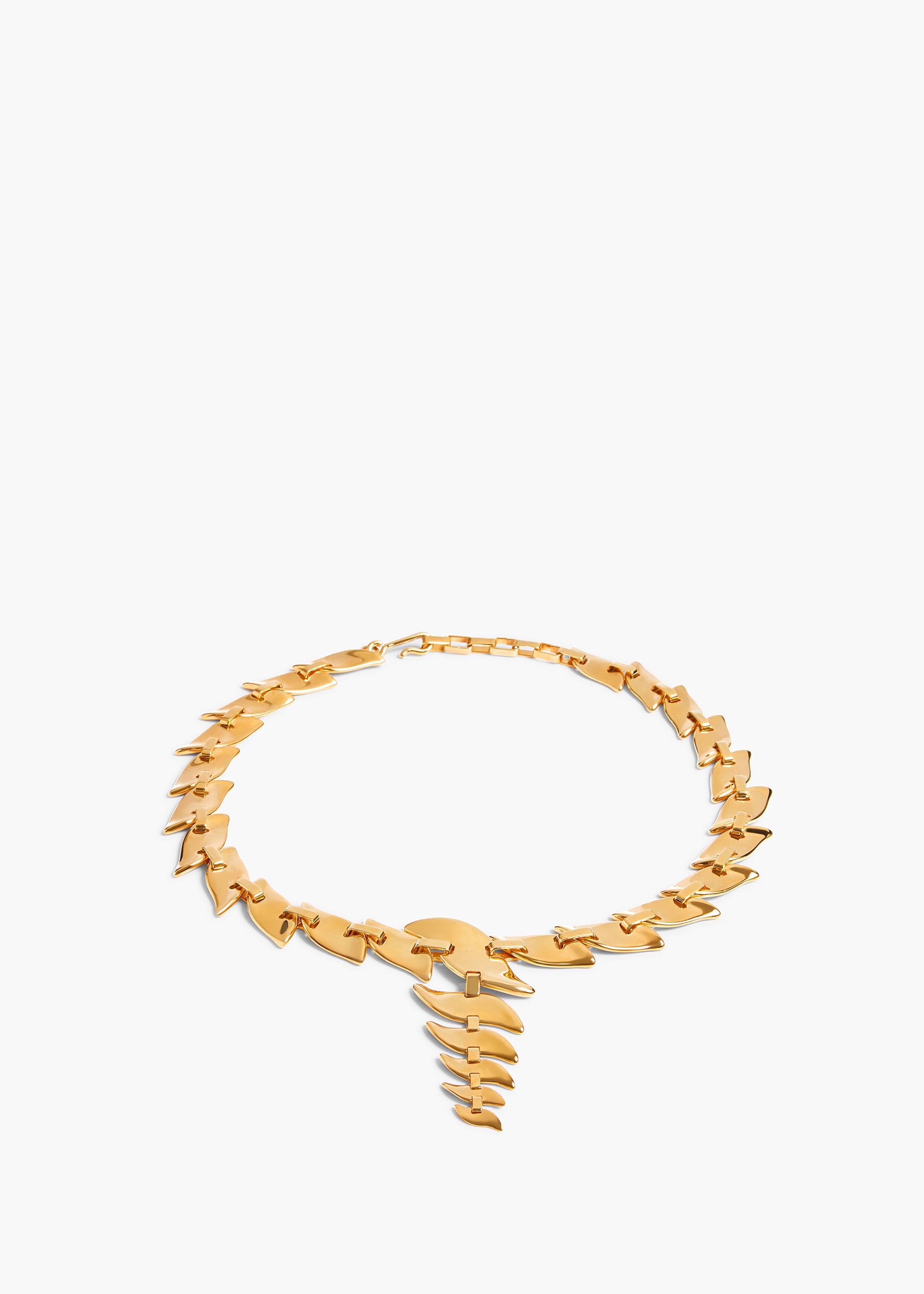 Leaf Chain Necklace in Gold