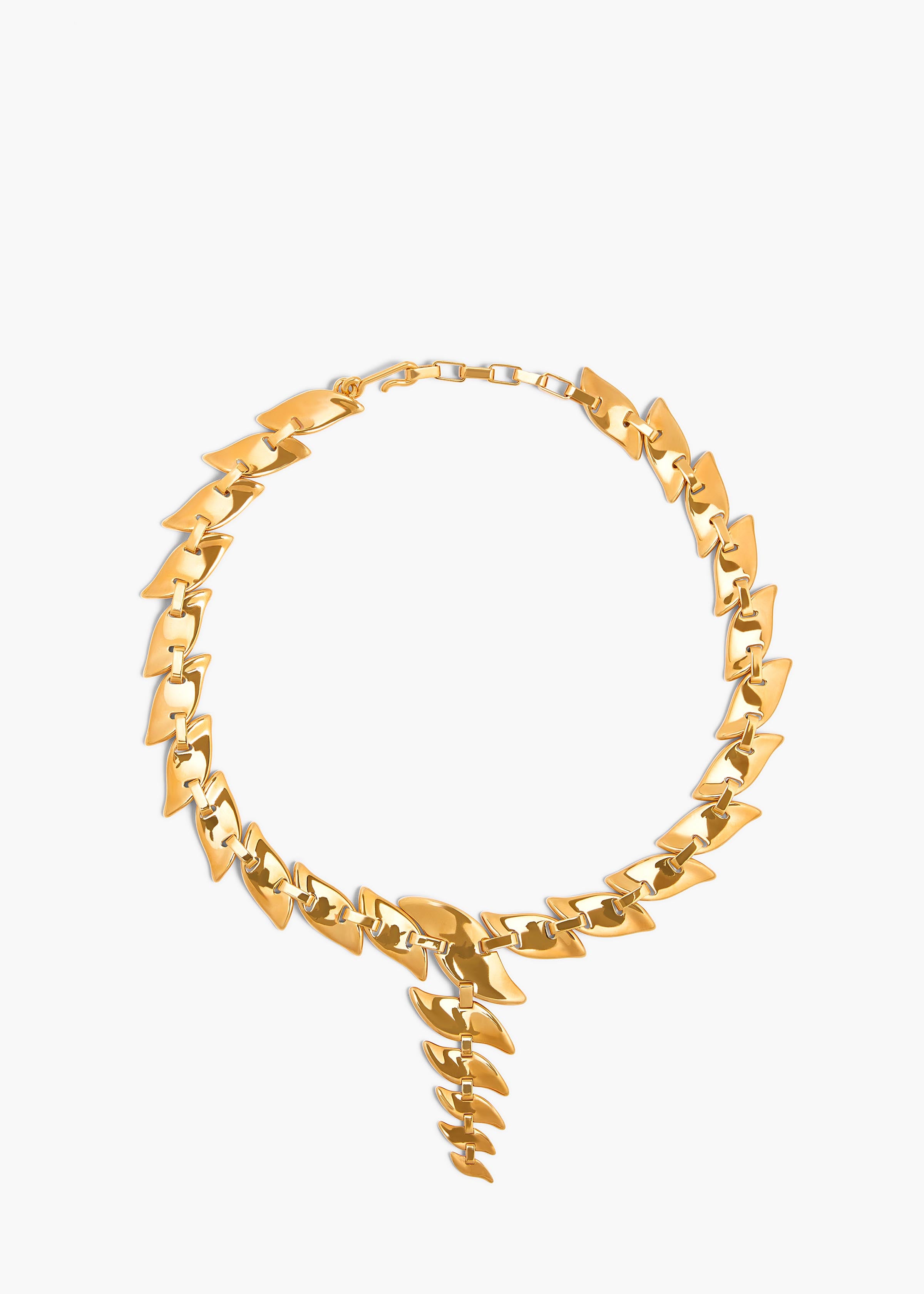 Leaf Chain Necklace in Gold