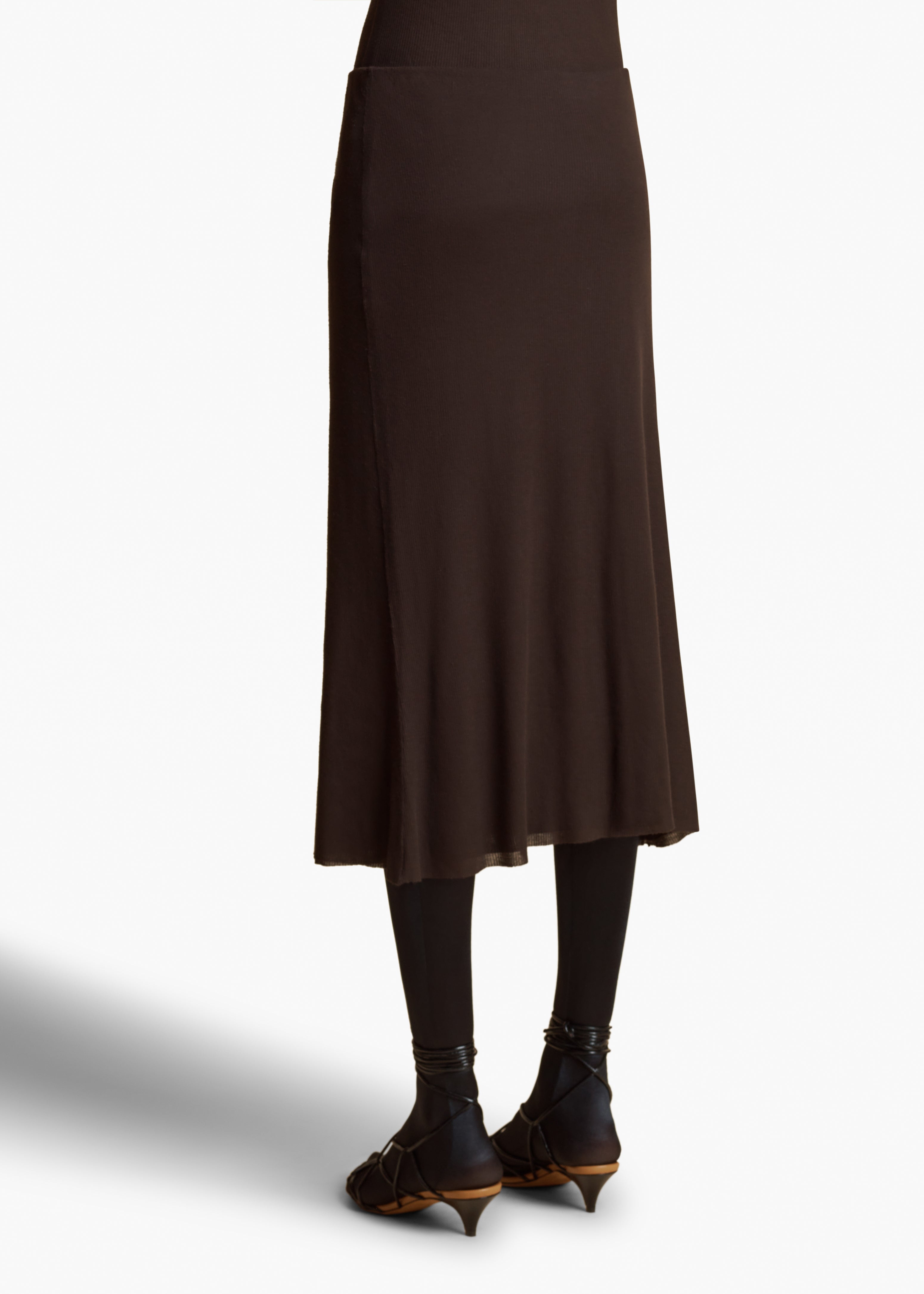 LEEMA SKIRT IN DARK BROWN DETAILED VIEW 1