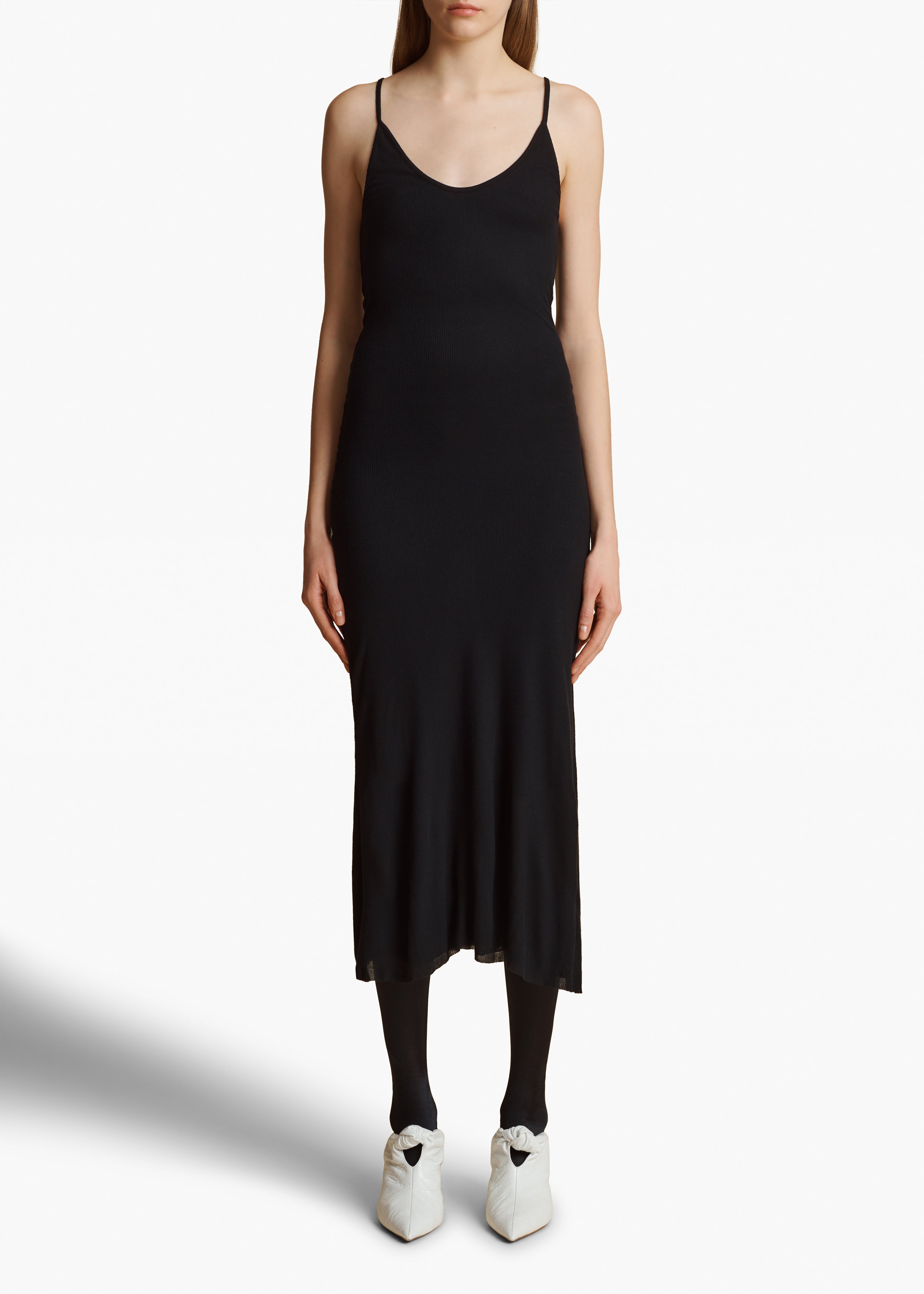 LEESAL DRESS IN BLACK FRONT VIEW