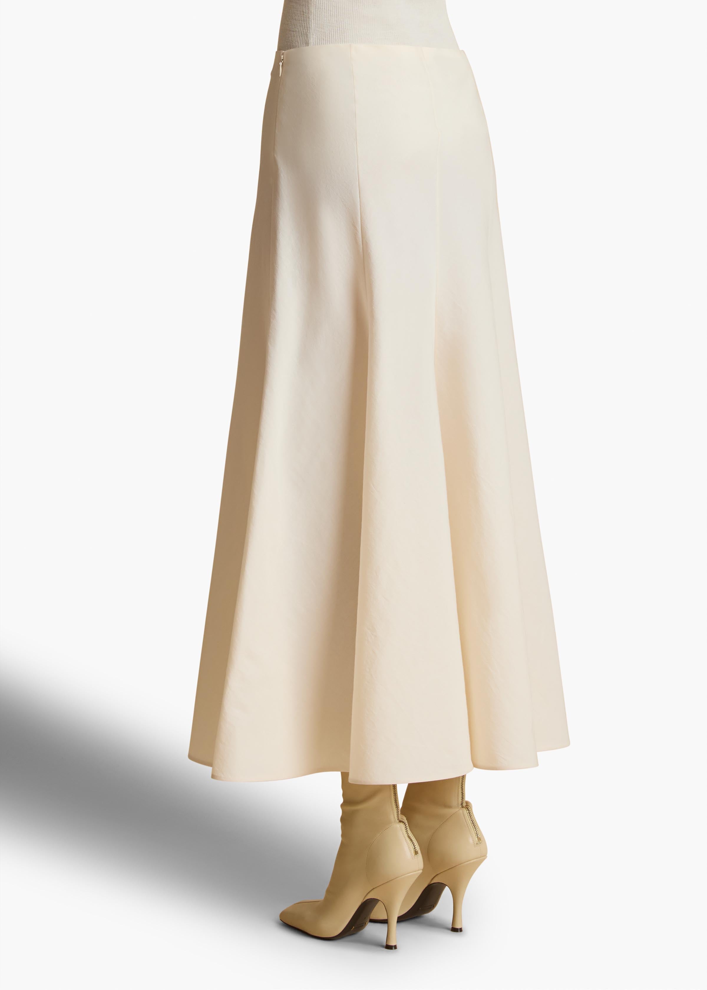 Lenno Skirt in Natural BACK VIEW