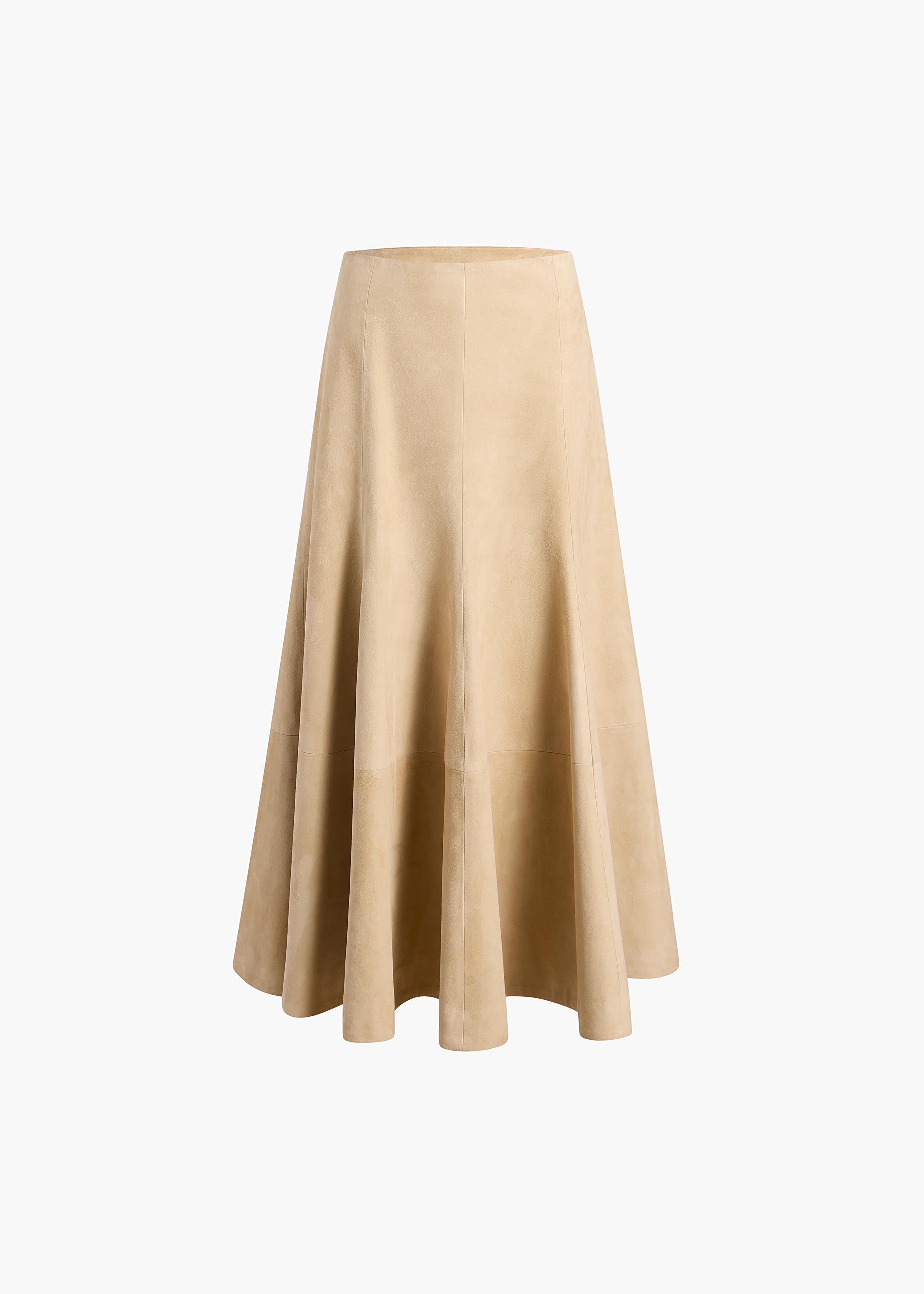 Lenno Skirt in Sand Suede FLAT VIEW