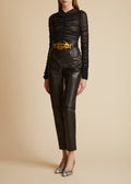 The Lenn Pant in Black Leather