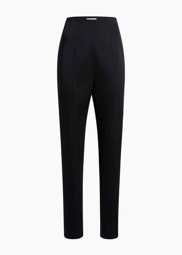 LENN PANT BLACK CREPE SATIN FLAT VIEW