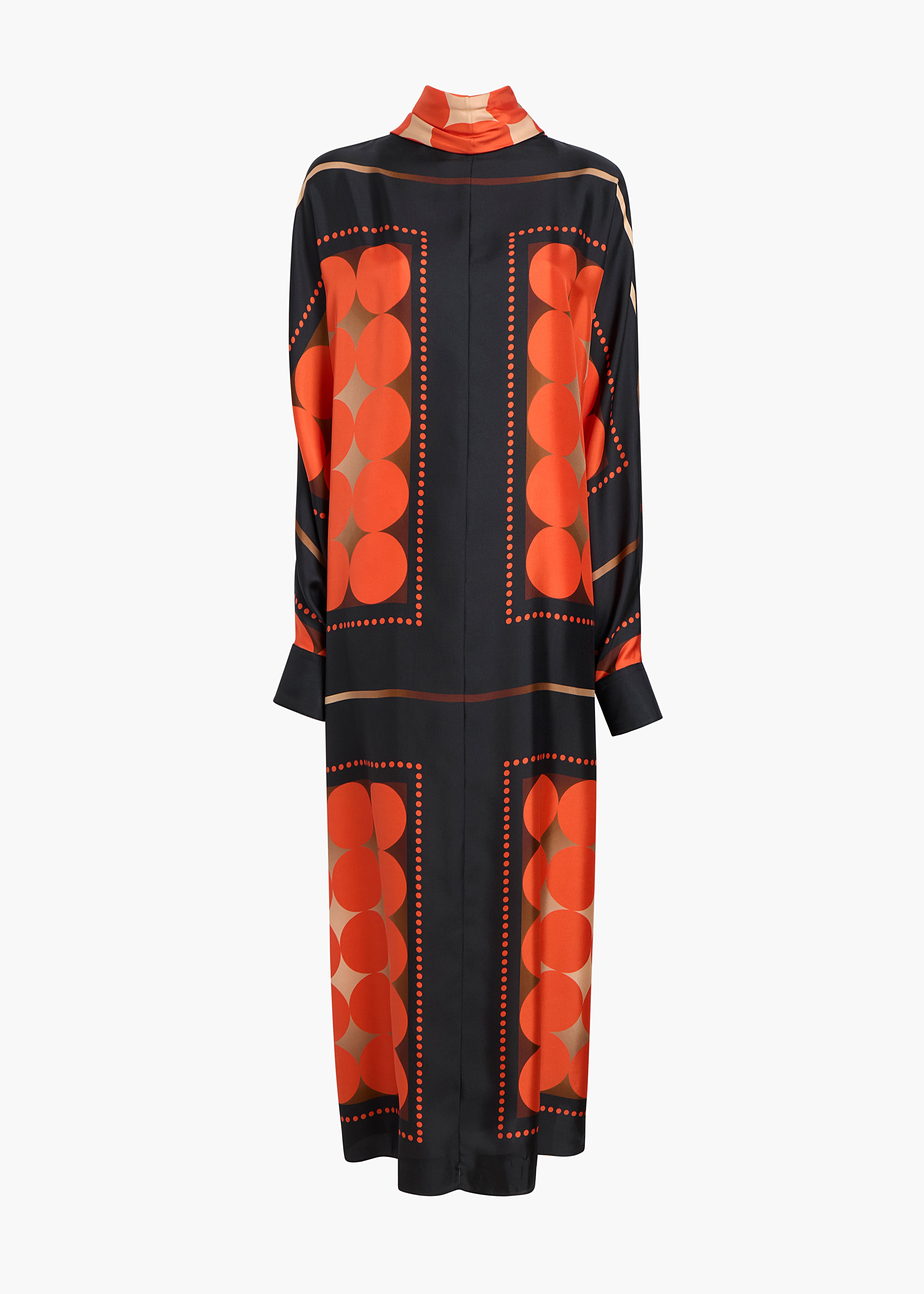 LEXI DRESS IN ORANGE MULTI FLAT