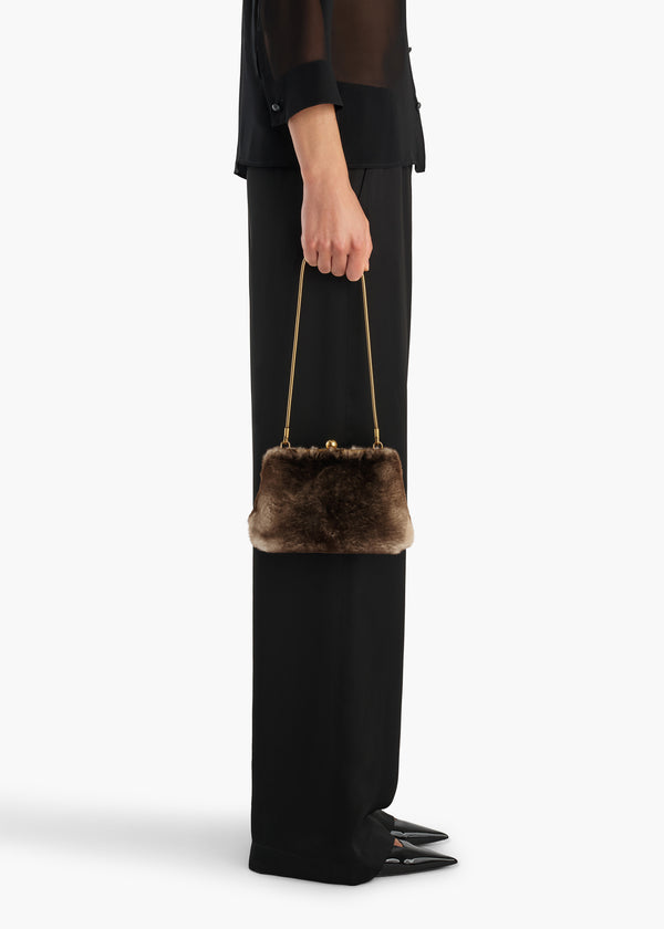 Lilith Chain Evening Bag in Natural Lapin