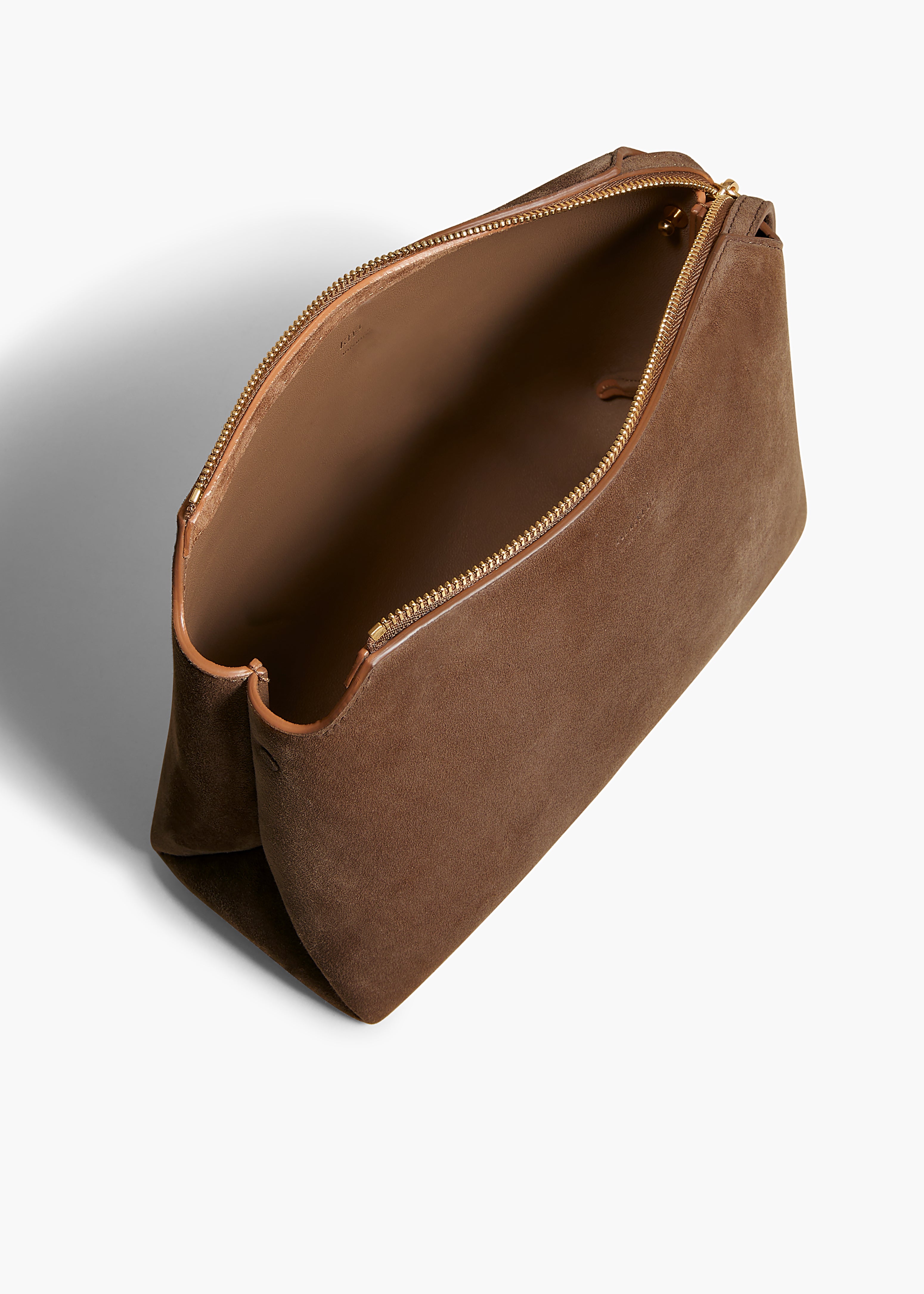 LINA MEDIUM CROSSBODY IN CEDAR SUEDE OVERHEAD VIEW